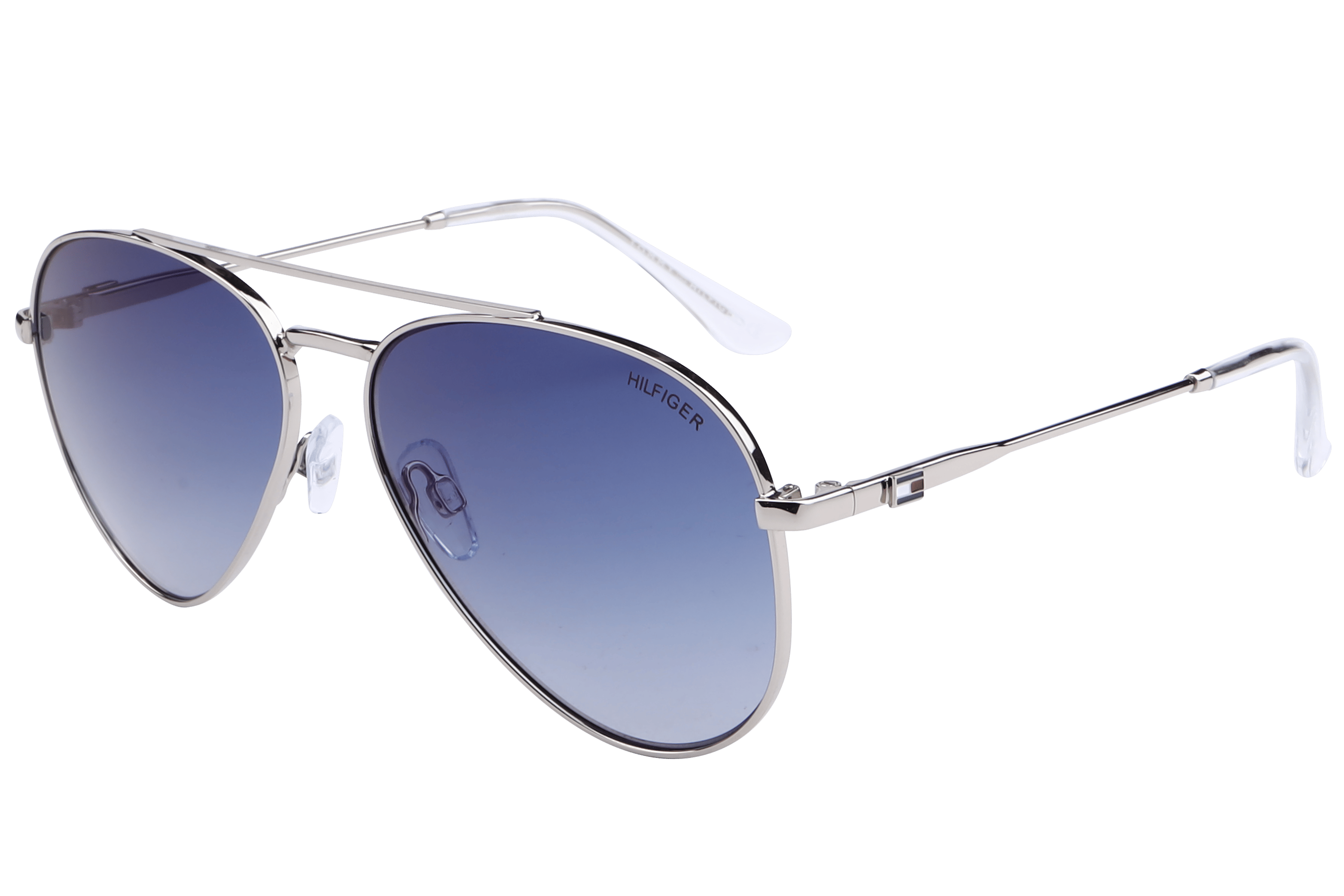 Tommy Hilfiger TH1565 Sunglass Silver Unisex Full Metal — Silver frame