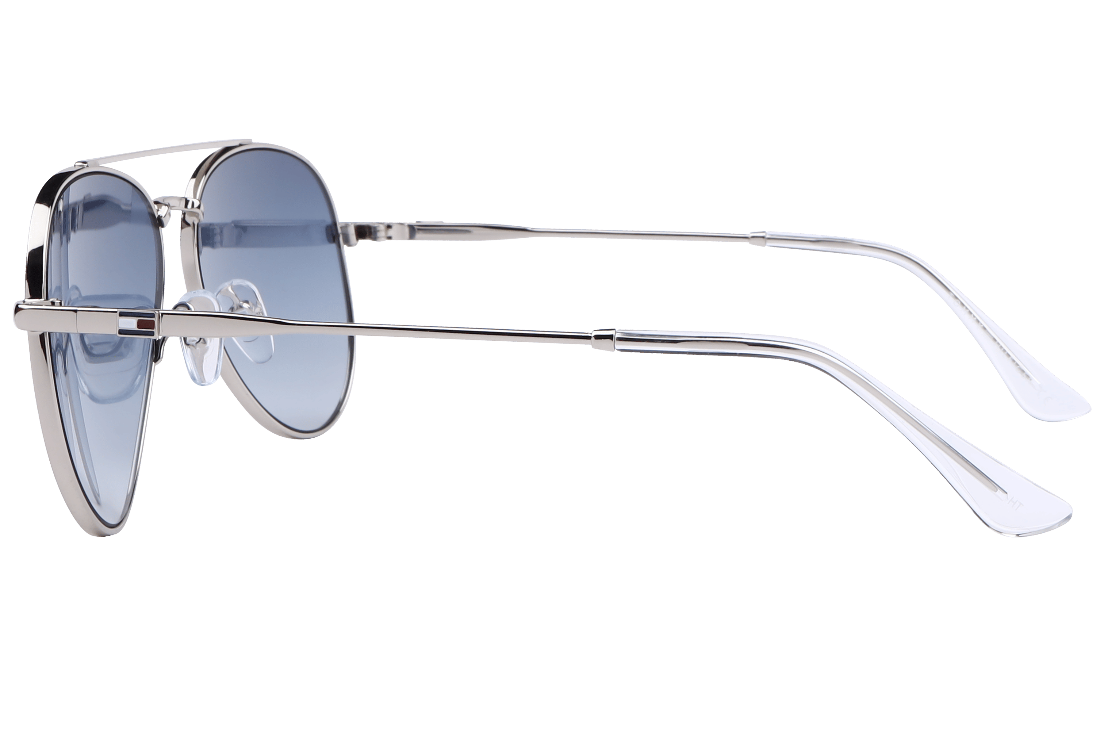 Tommy Hilfiger TH1565 Sunglass Silver Unisex Full Metal Sunglass — Silver frame — view 3