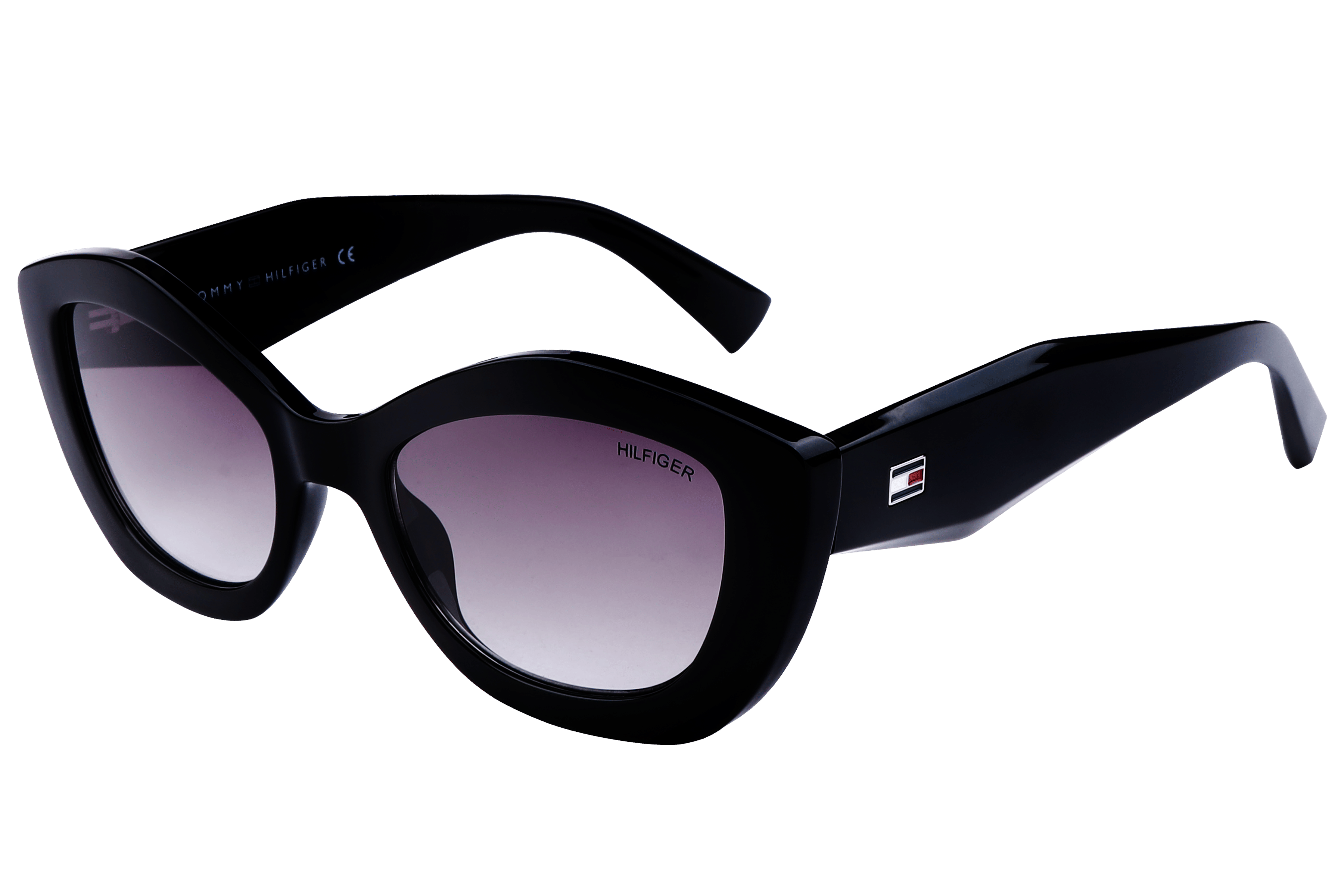Tommy Hilfiger TH1562 Sunglass Black Female Full Shell — Black frame