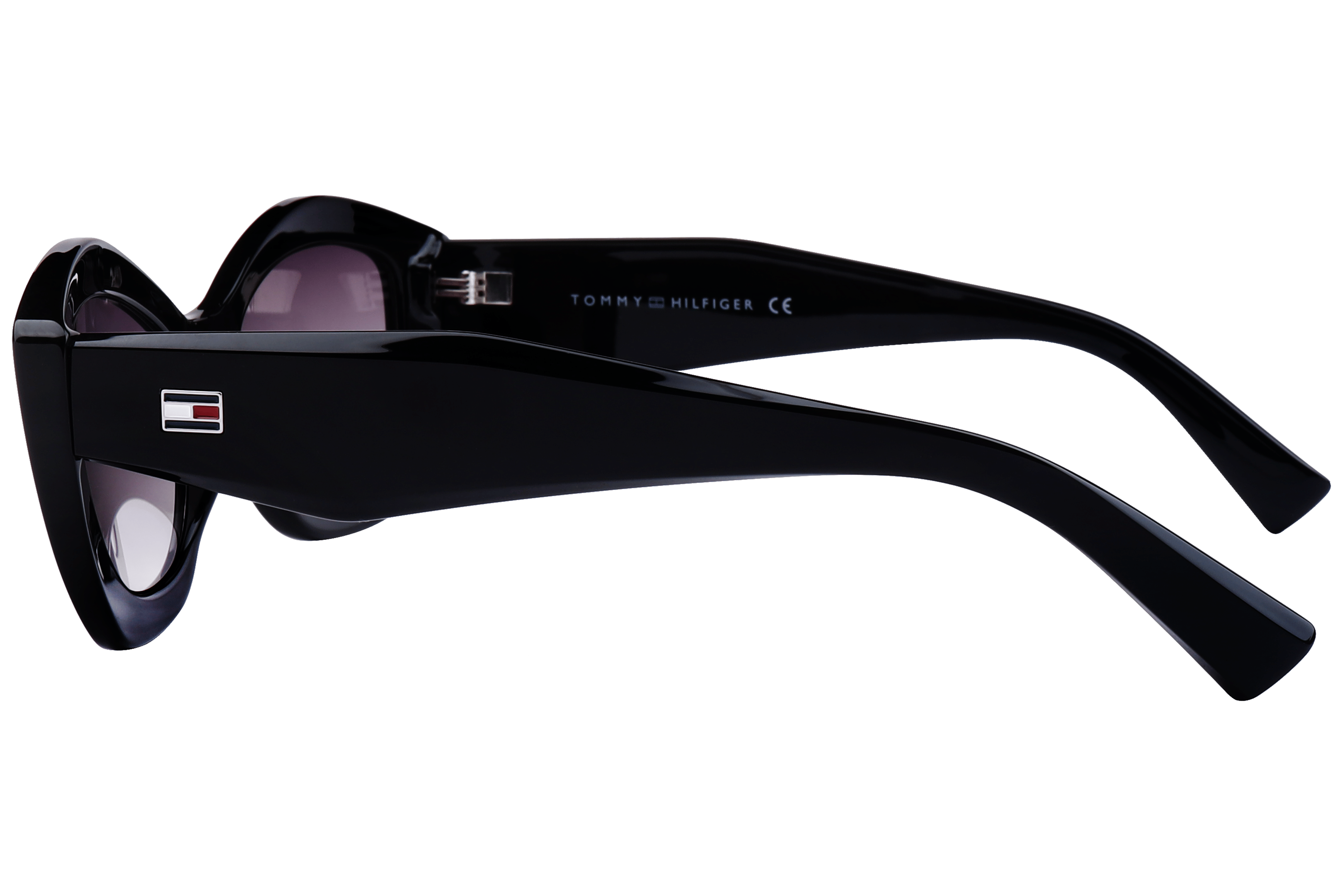 Tommy Hilfiger TH1562 Sunglass Black Female Full Shell Sunglass — Black frame — view 3