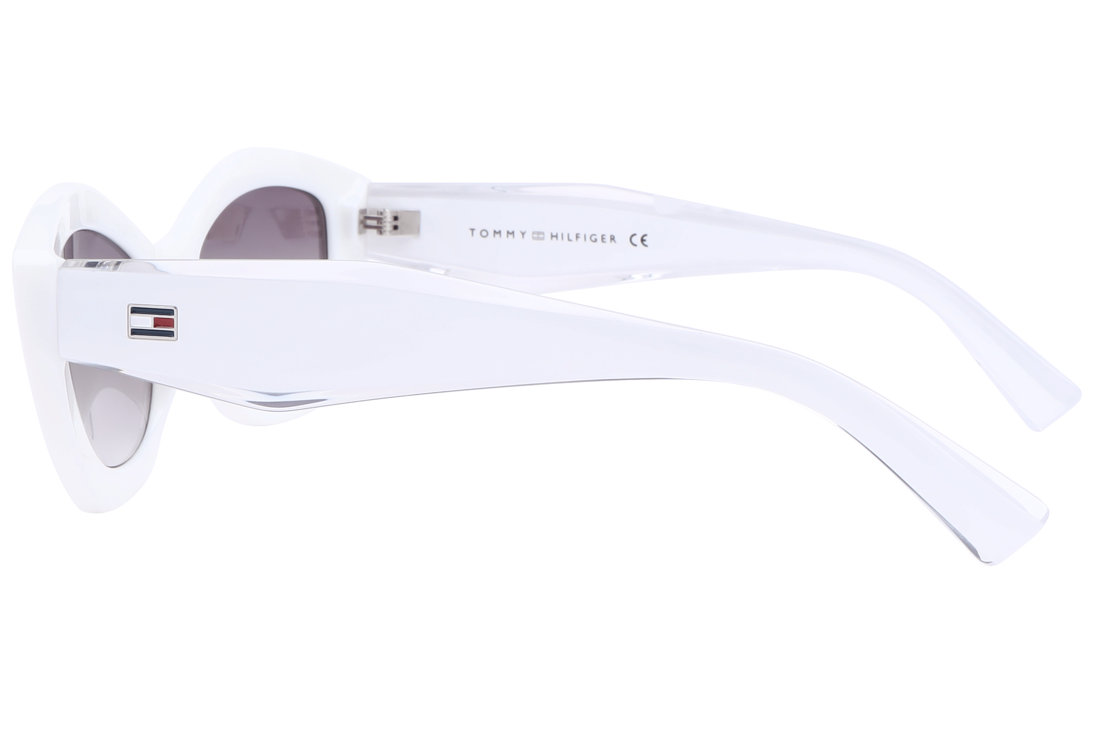 Tommy Hilfiger TH1562 Sunglass White Female Full Shell Sunglass — White frame — view 3