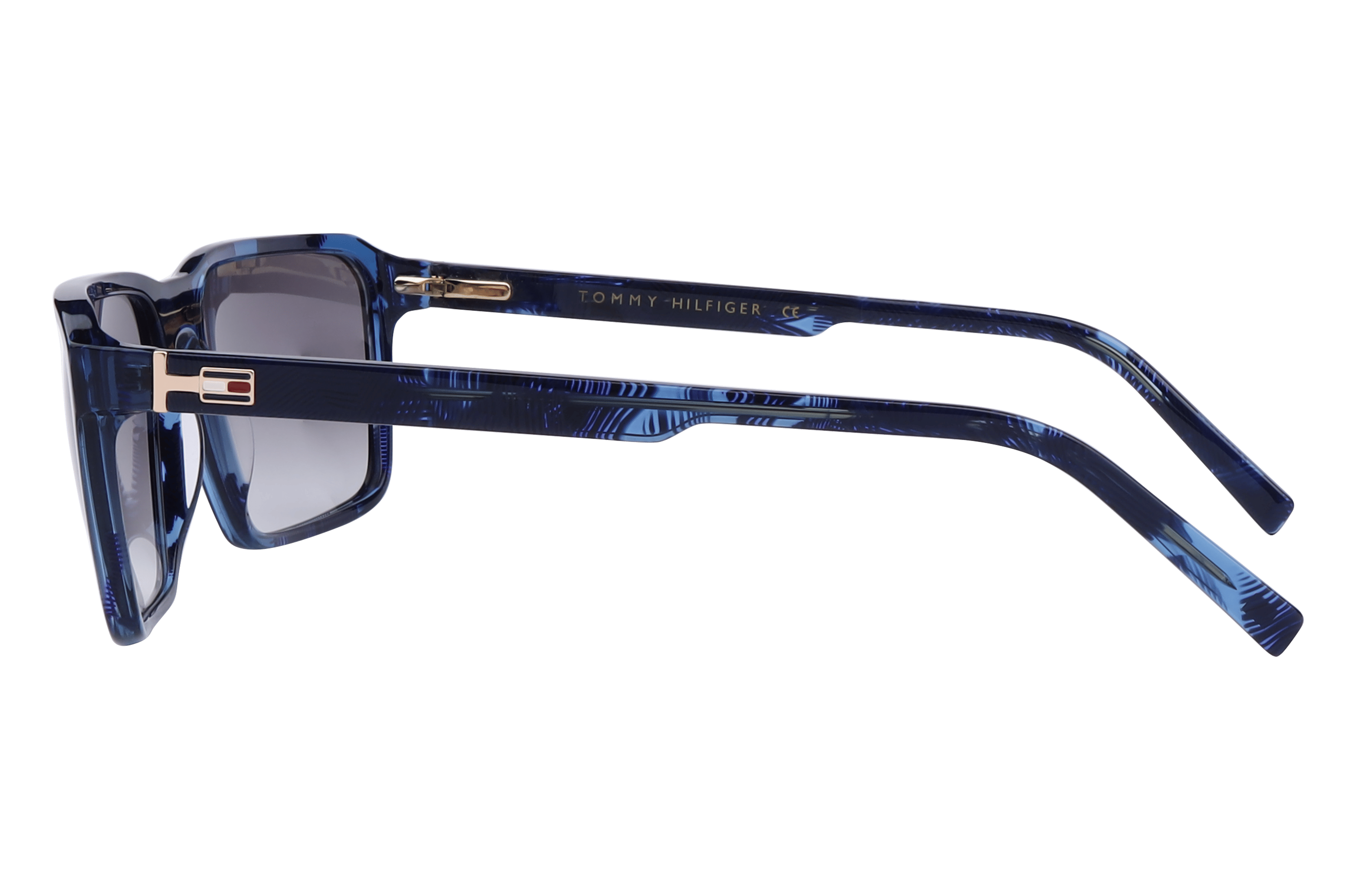 Tommy Hilfiger TH2606 Sunglass Blue Male Full Shell Sunglass — Blue frame — view 3
