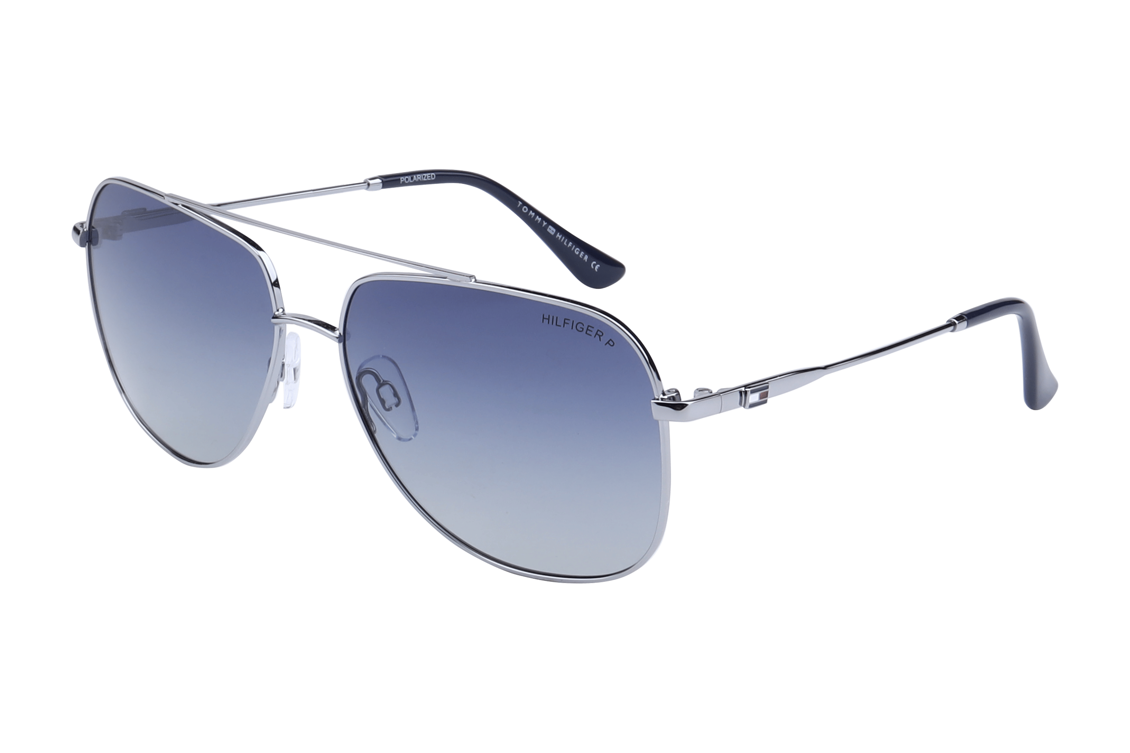 Tommy Hilfiger TH877 Sunglass Silver Male Full Metal — Silver frame