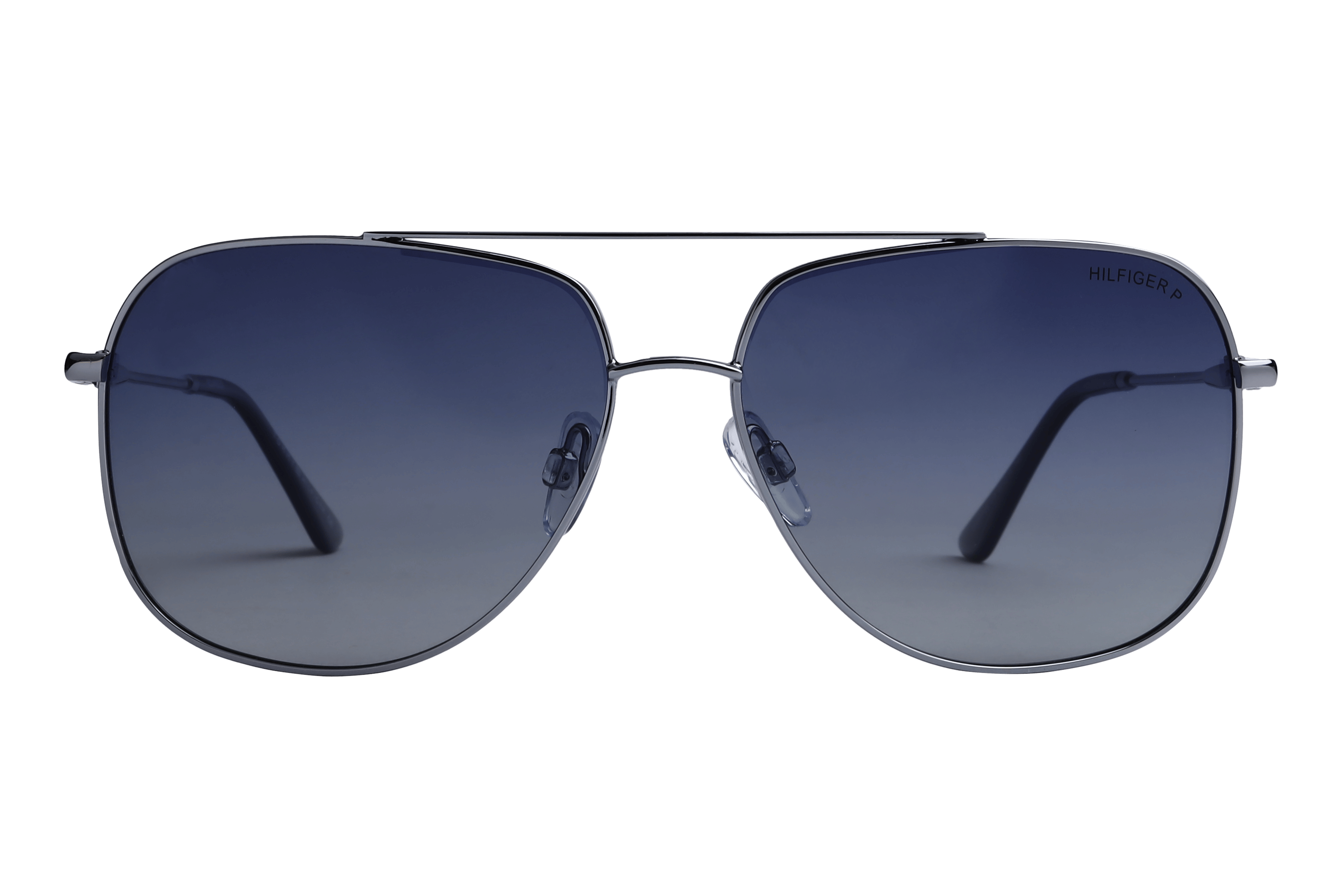 Tommy Hilfiger TH877 Sunglass Silver Male Full Metal Sunglass — Silver frame — view 2