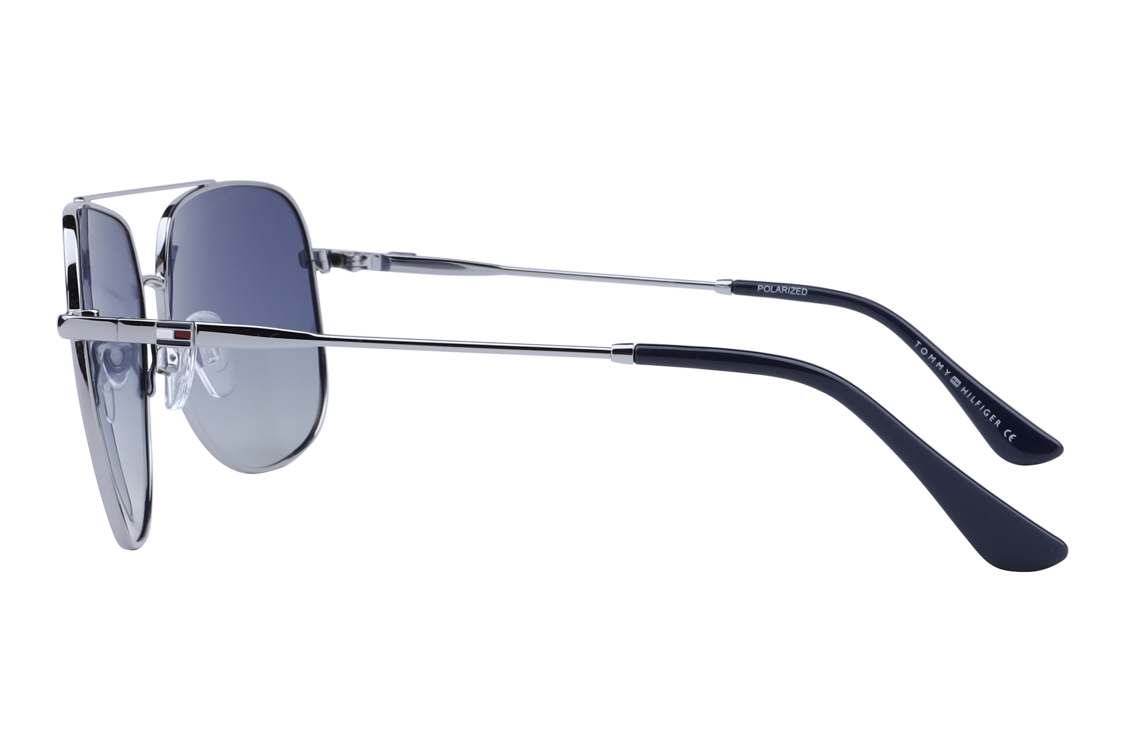 Tommy Hilfiger TH877 Sunglass Silver Male Full Metal Sunglass — Silver frame — view 3