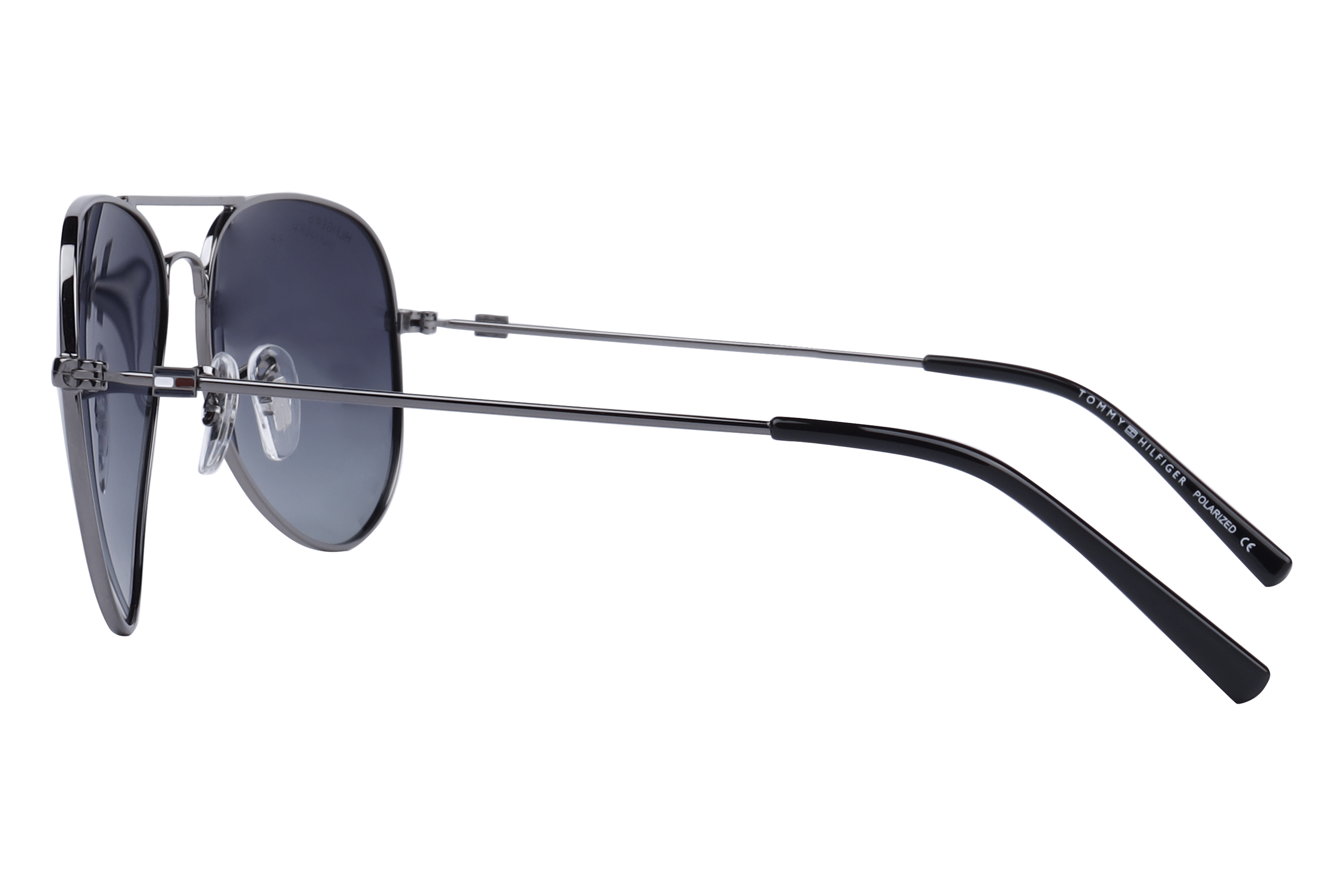 Tommy Hilfiger TH1573PL Sunglass Gun Metal Unisex Full Metal Sunglass — Gun Metal frame — view 3