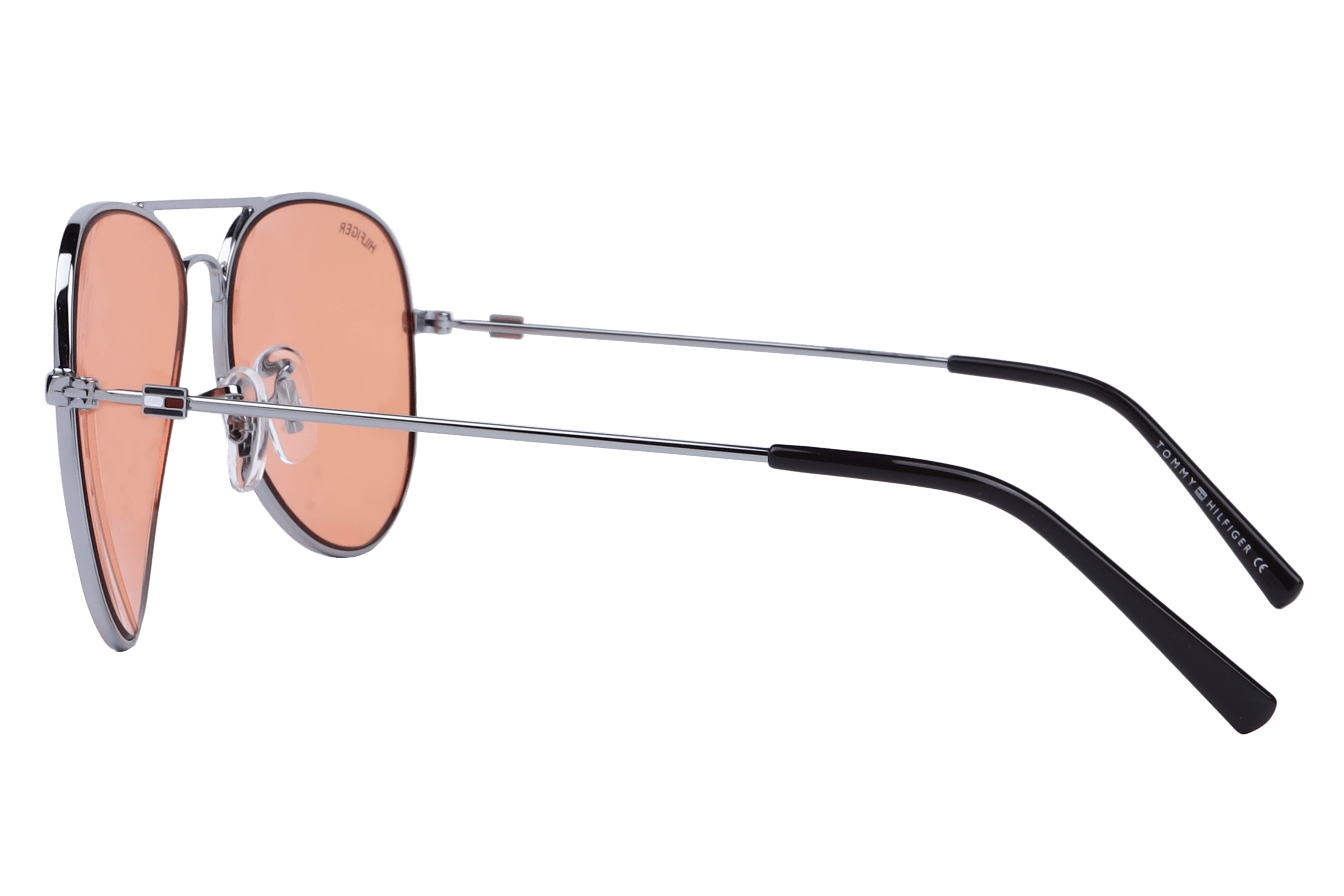 Tommy Hilfiger TH1574 Sunglass Silver Unisex Full Metal Sunglass — Silver frame — view 3