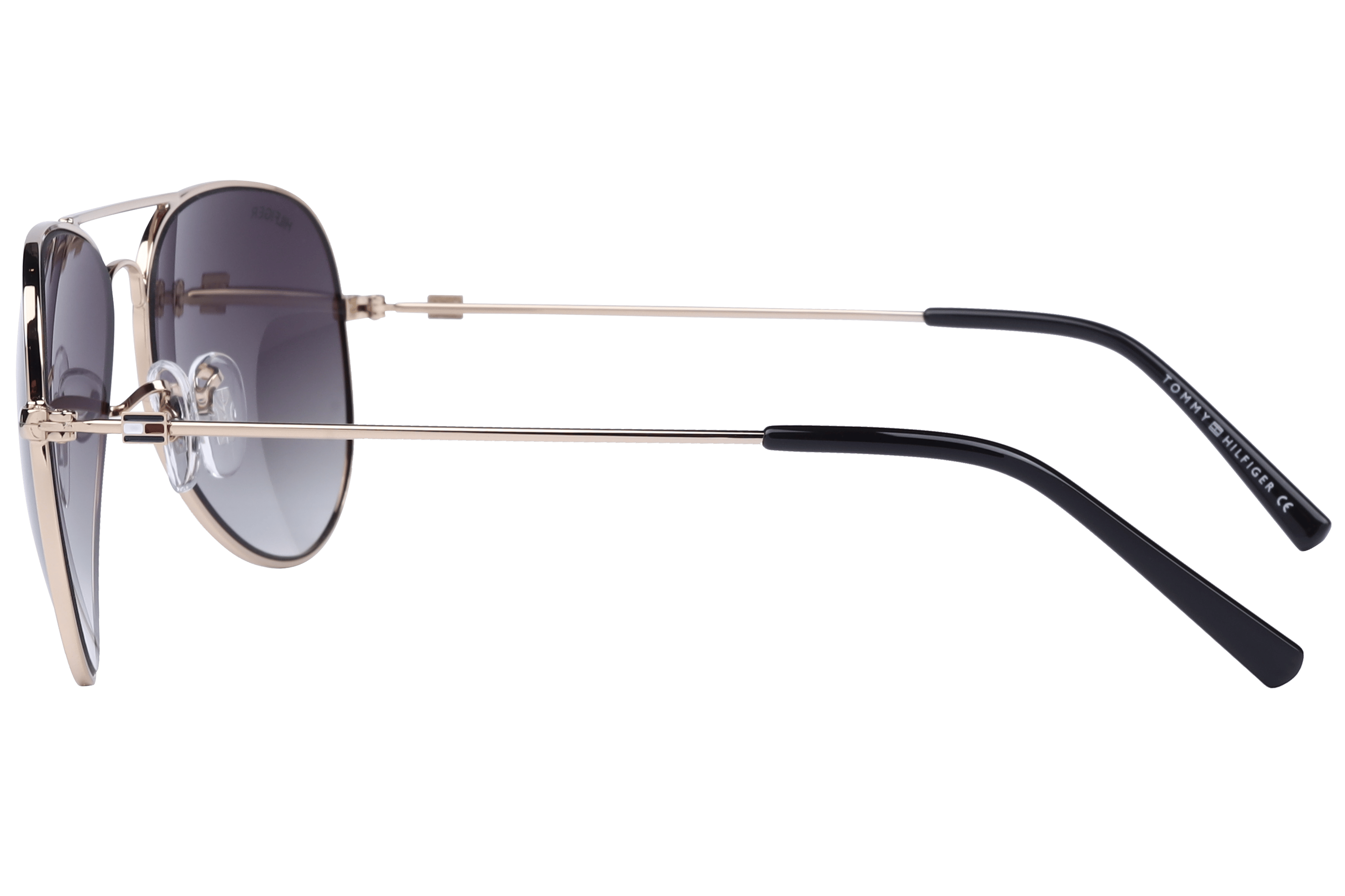 Tommy Hilfiger TH1574 Sunglass Gold Unisex Full Metal Sunglass — Gold frame — view 3