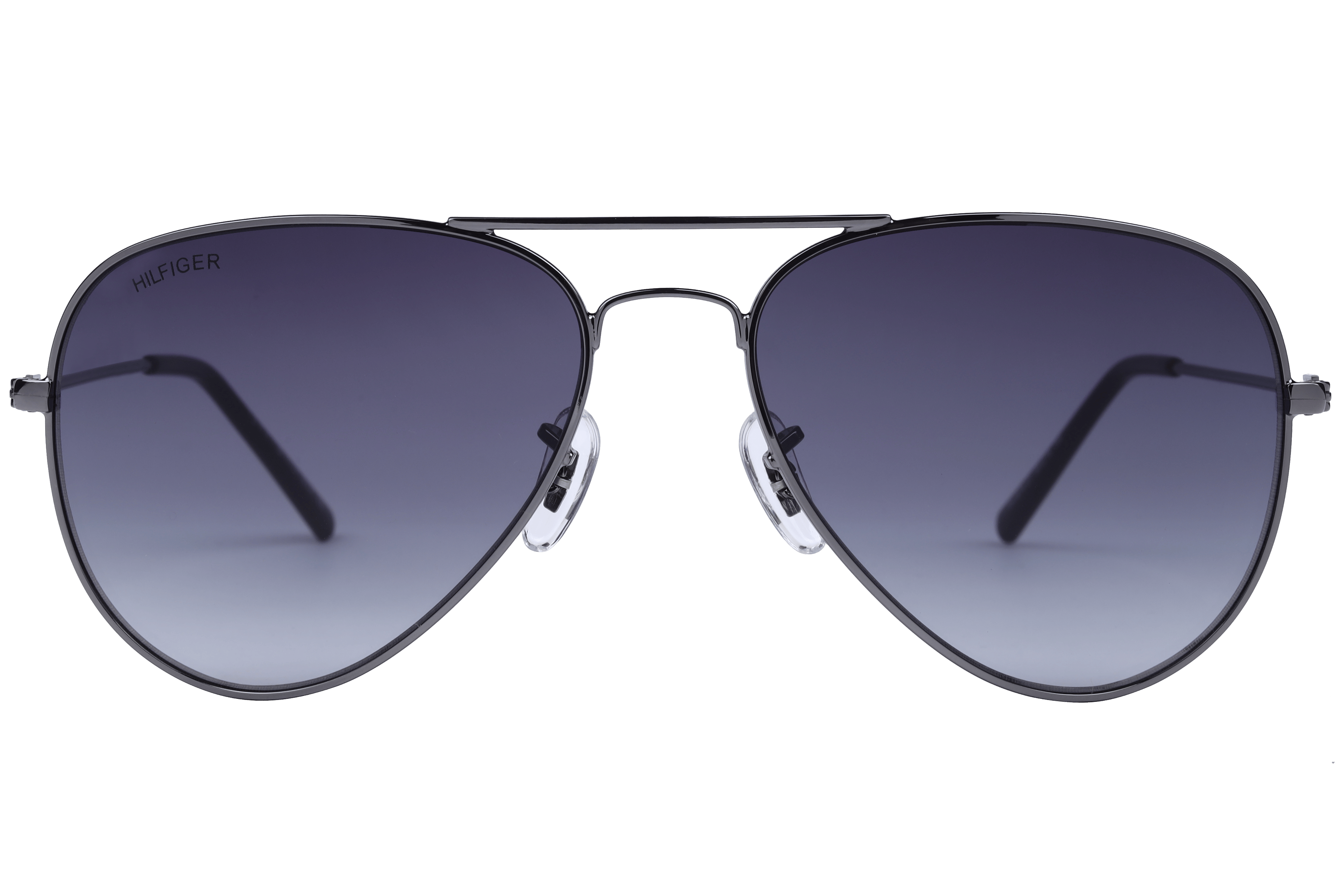 Tommy Hilfiger TH1574 Sunglass Gun Metal Unisex Full Metal Sunglass — Gun Metal frame — view 2