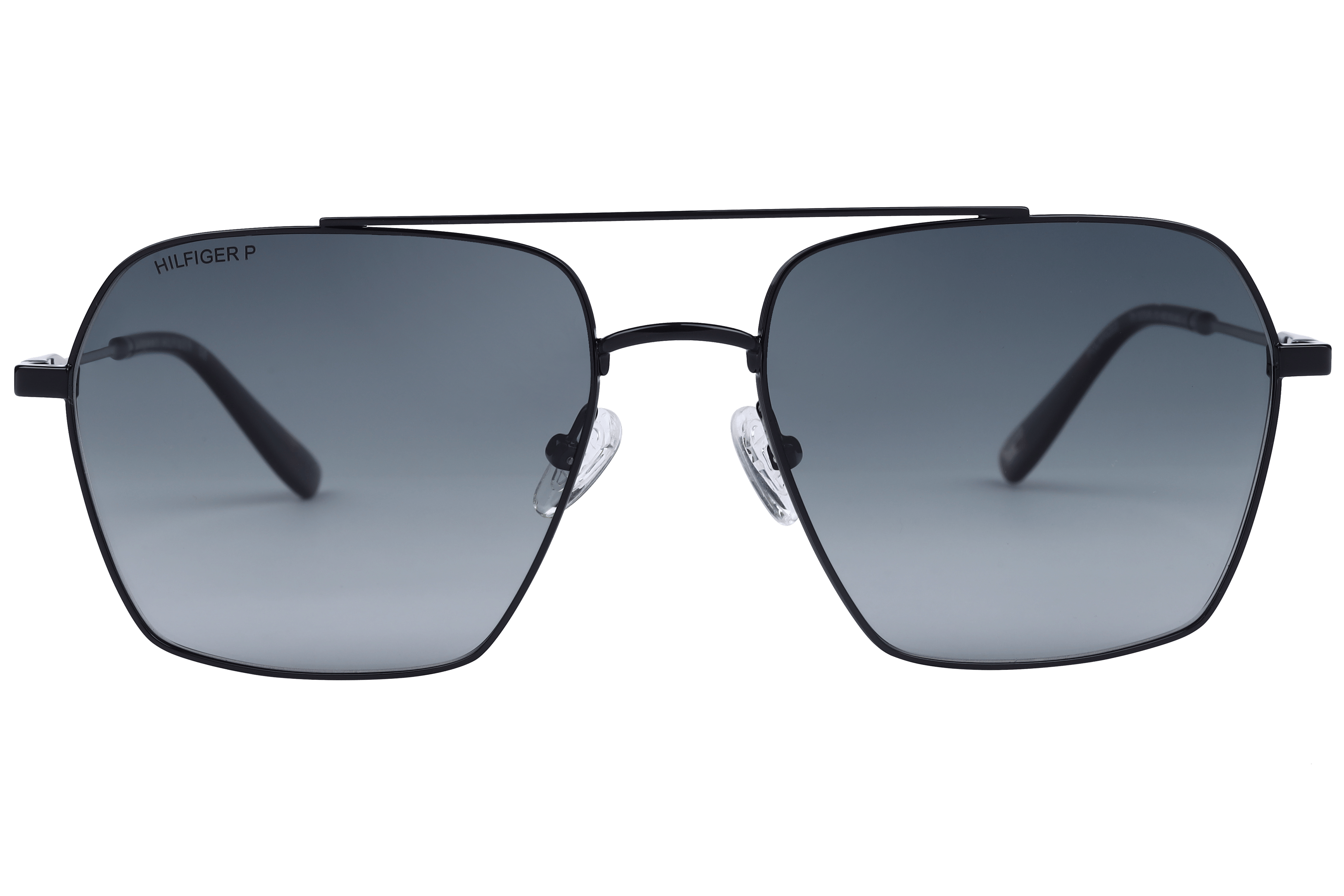 Tommy Hilfiger TH1575PL Sunglass Black Male Full Metal Sunglass — Black frame — view 2