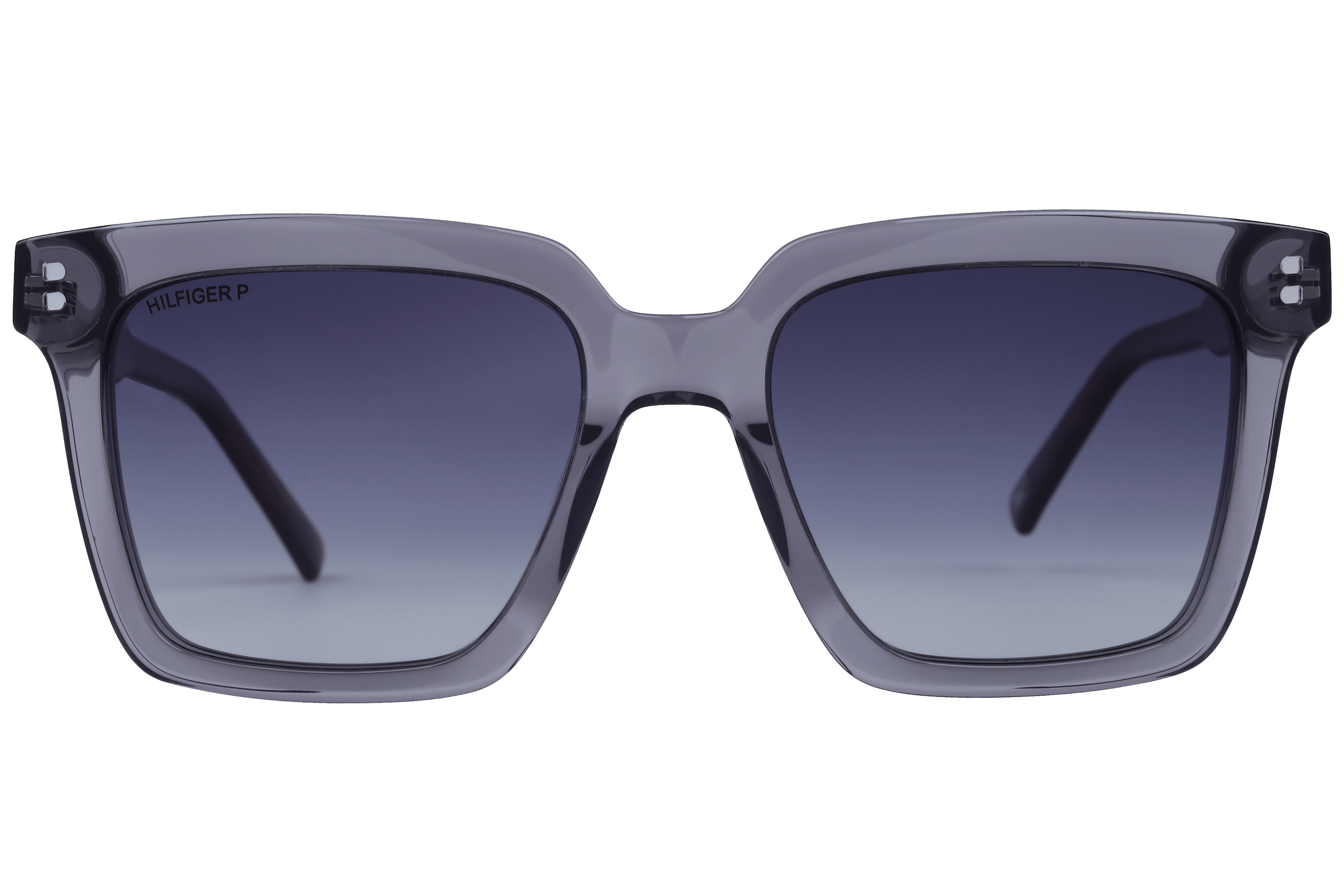 Tommy Hilfiger TH1576PL Sunglass Transparent Grey Unisex Ful Sunglass — Transparent Grey frame — view 2