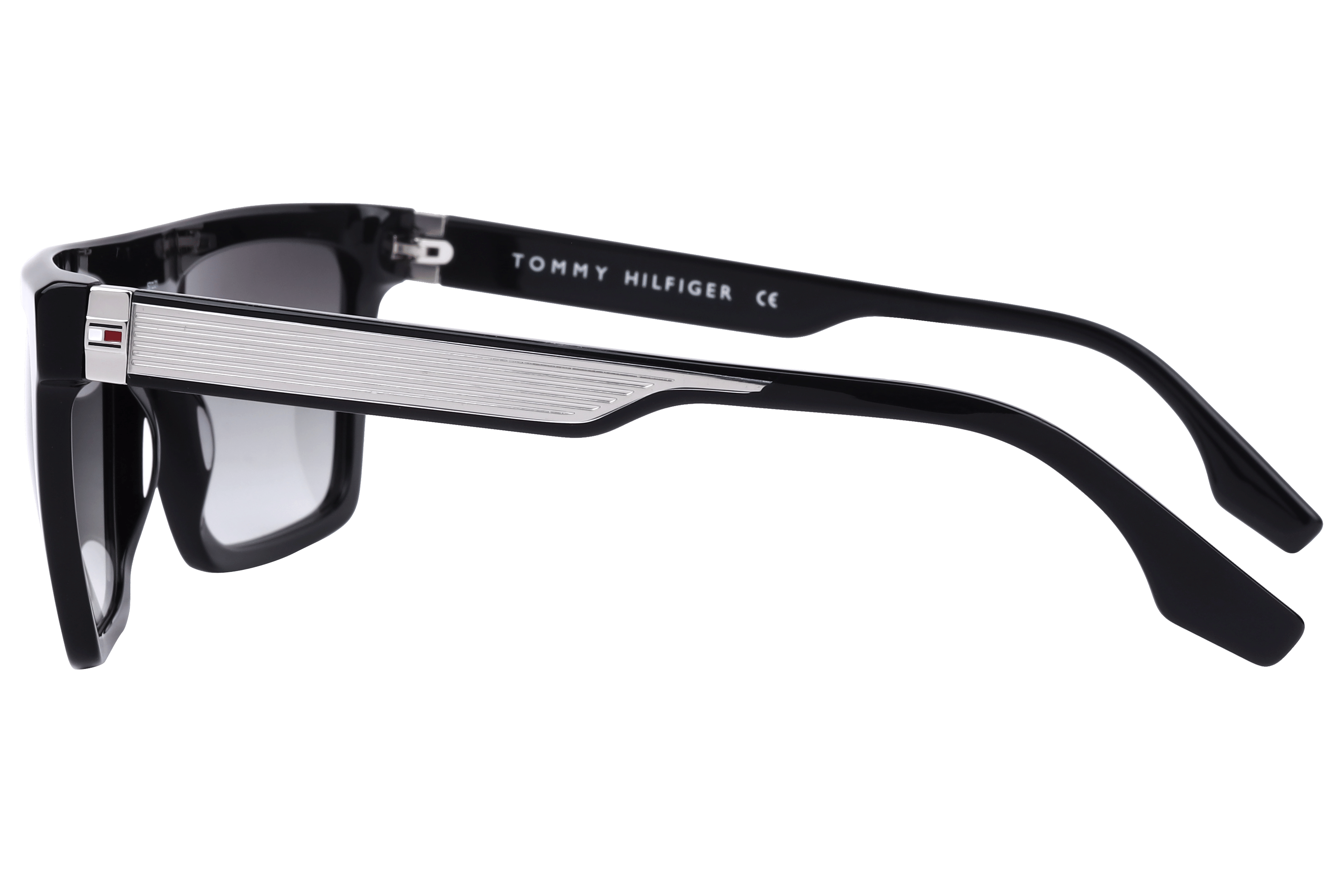 Tommy Hilfiger TH 2640 Sunglass Black Male Full Shell Sunglass — Black frame — view 3