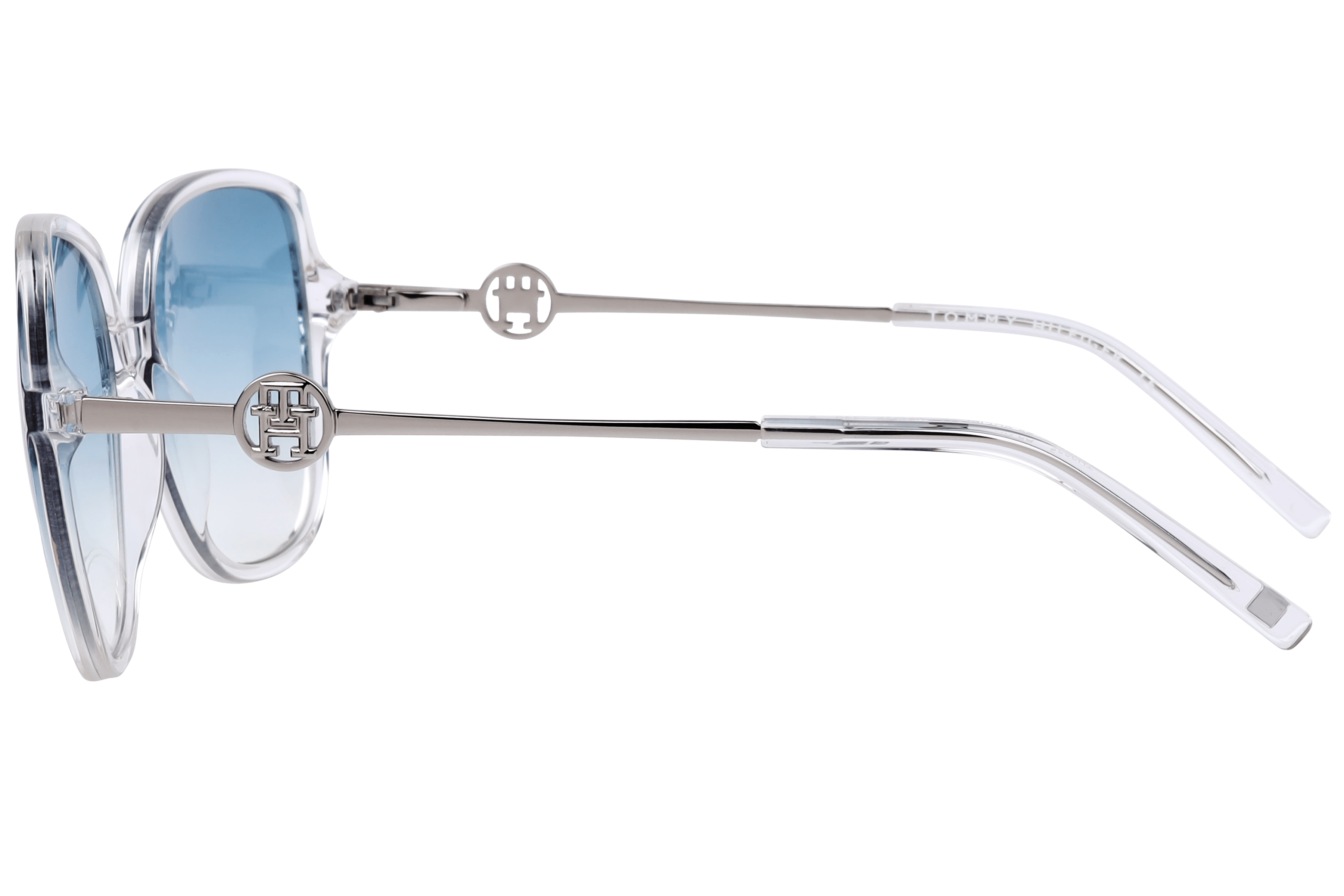 Tommy Hilfiger TH 2635 Sunglass Transparent Female Full Meta Sunglass — Transparent frame — view 3