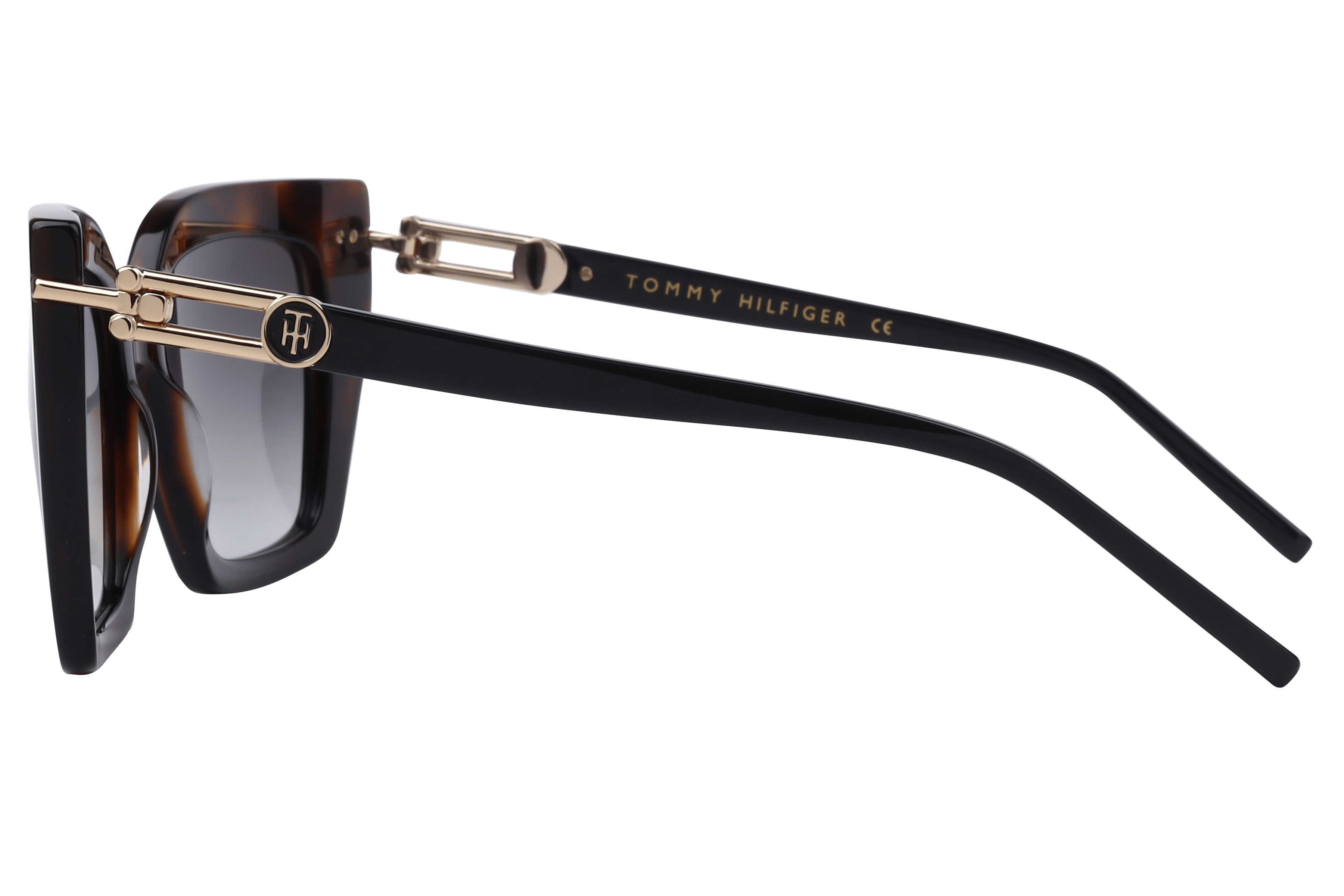Tommy Hilfiger TH 2632 Sunglass Havana Female Full Metal Sunglass — Havana frame — view 3