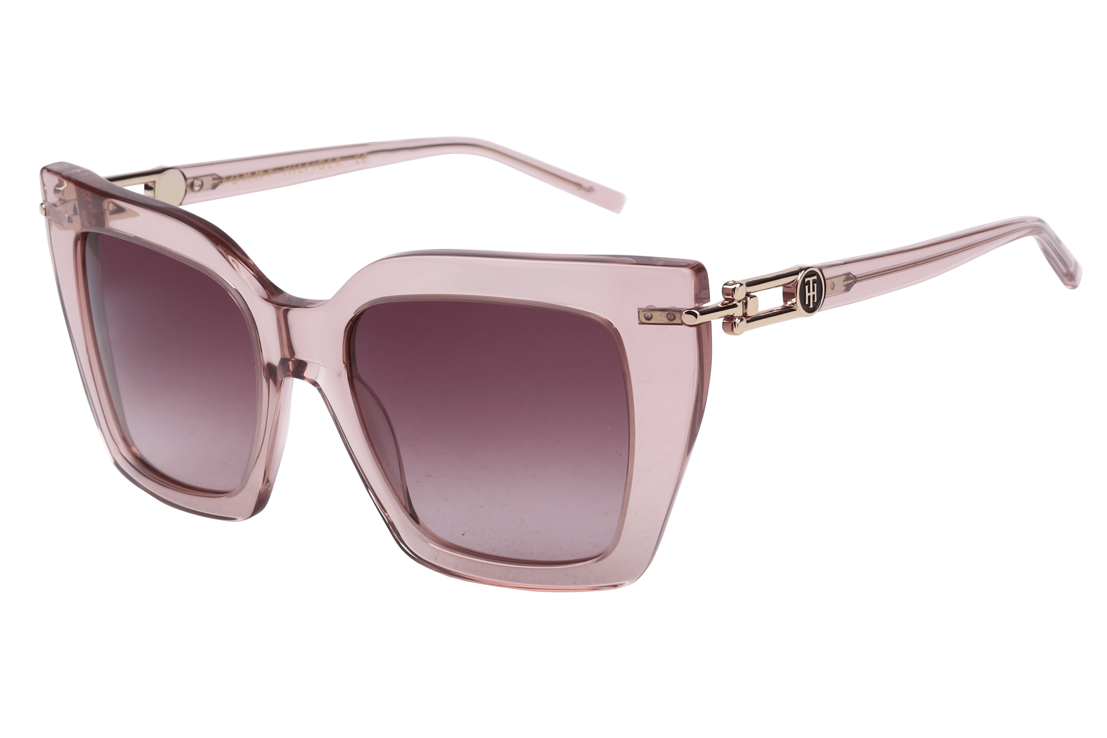 Tommy Hilfiger TH 2632 Sunglass Transparent Pink Female Full — Transparent Pink frame