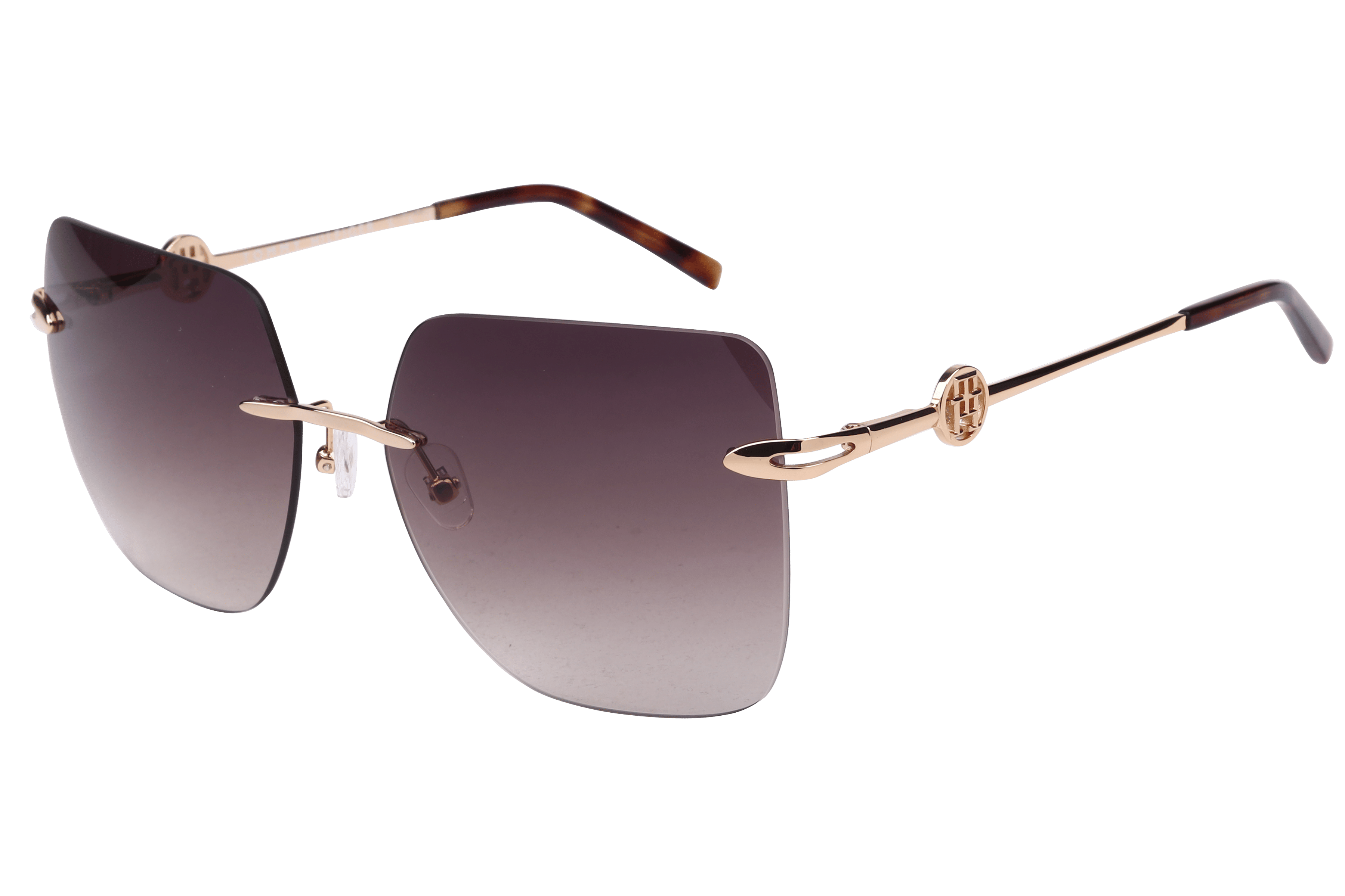 Tommy Hilfiger TH 2641 Sunglass Gold Female RimLess Metal — Gold frame
