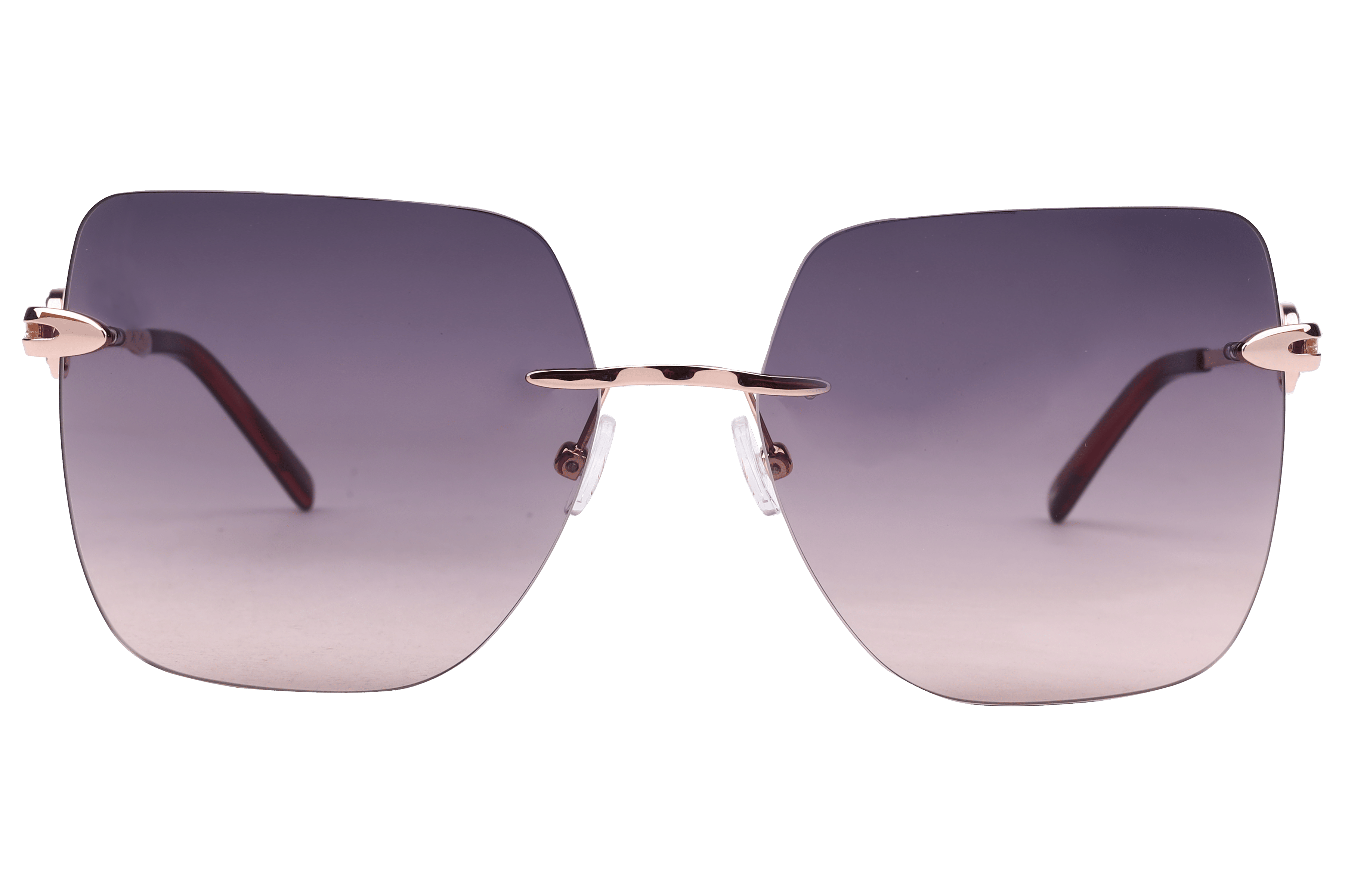 Tommy Hilfiger TH 2641 Sunglass Rose Gold Female RimLess Met — Gold frame