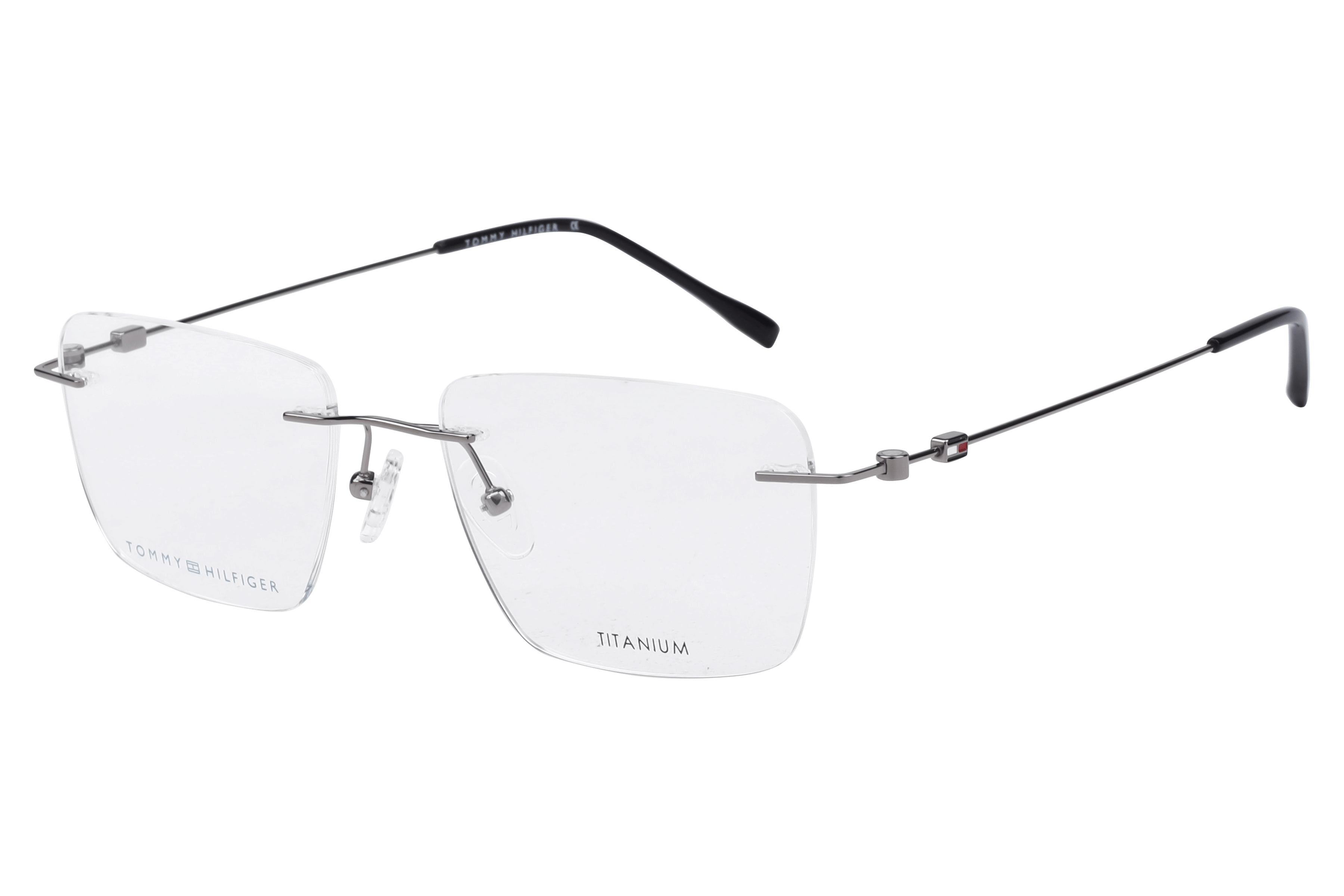Tommy Hilfiger TH 1088T Frame Gun Metal Male RimLess Titaniu — Gun Metal frame