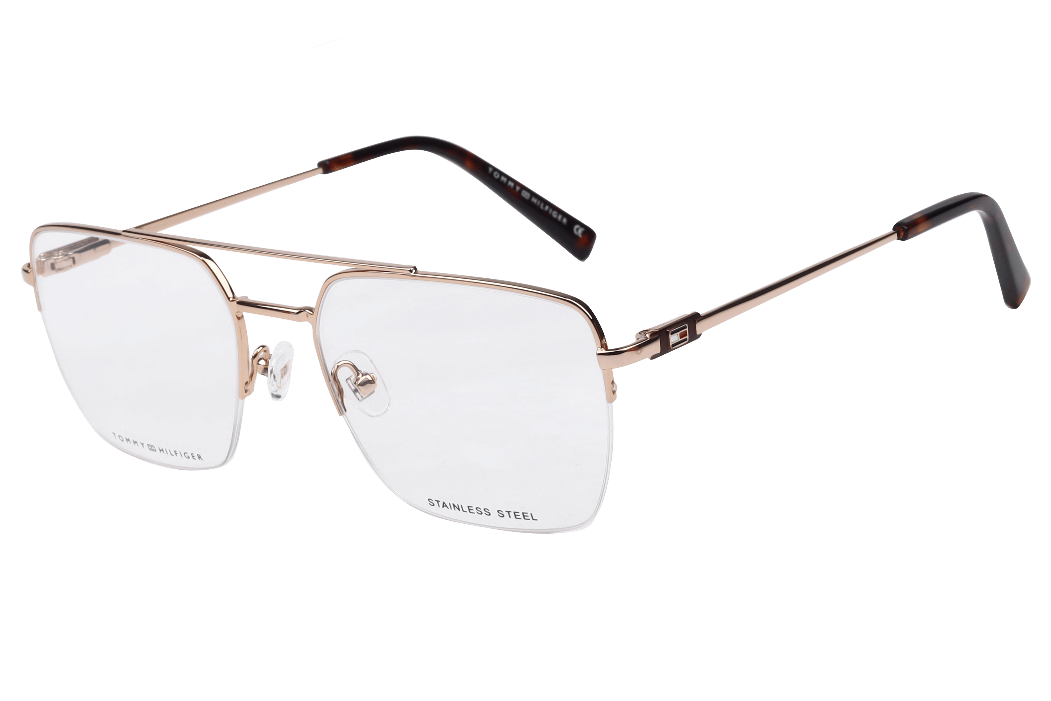 Tommy Hilfiger TH 5403 Frame Gold Male Supra Stainless Steel — Gold frame
