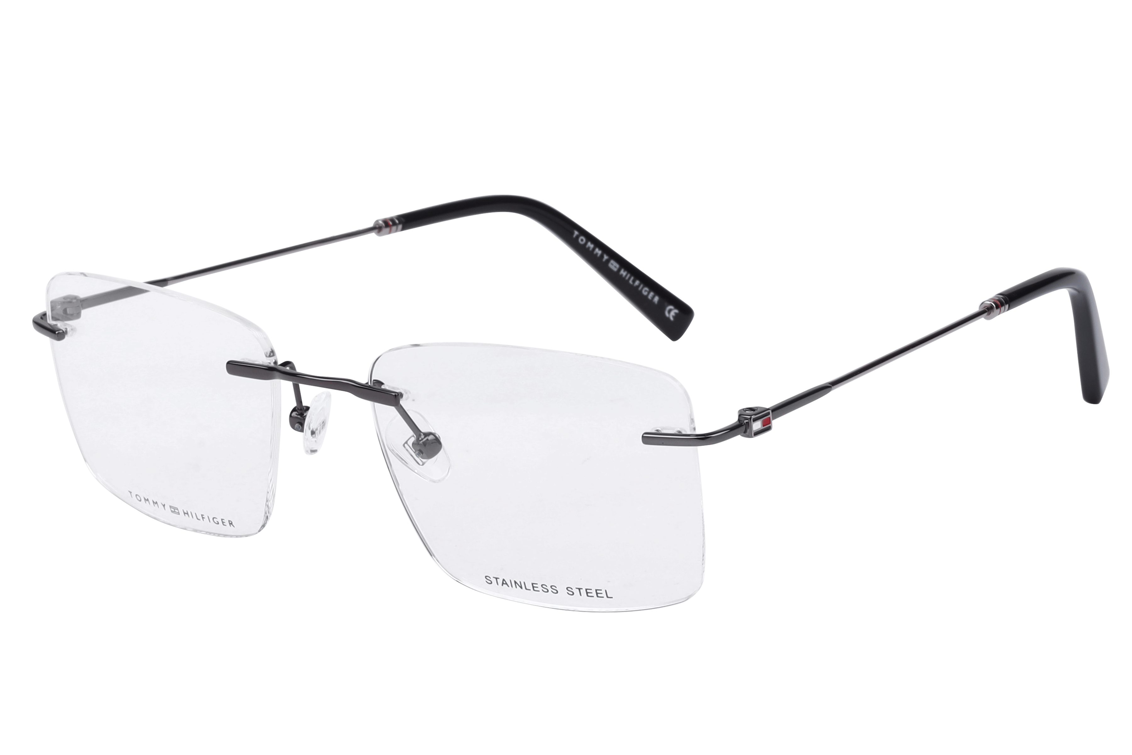 Tommy Hilfiger TH 5405 Frame Gun Metal Male RimLess Stainles — Gun Metal frame