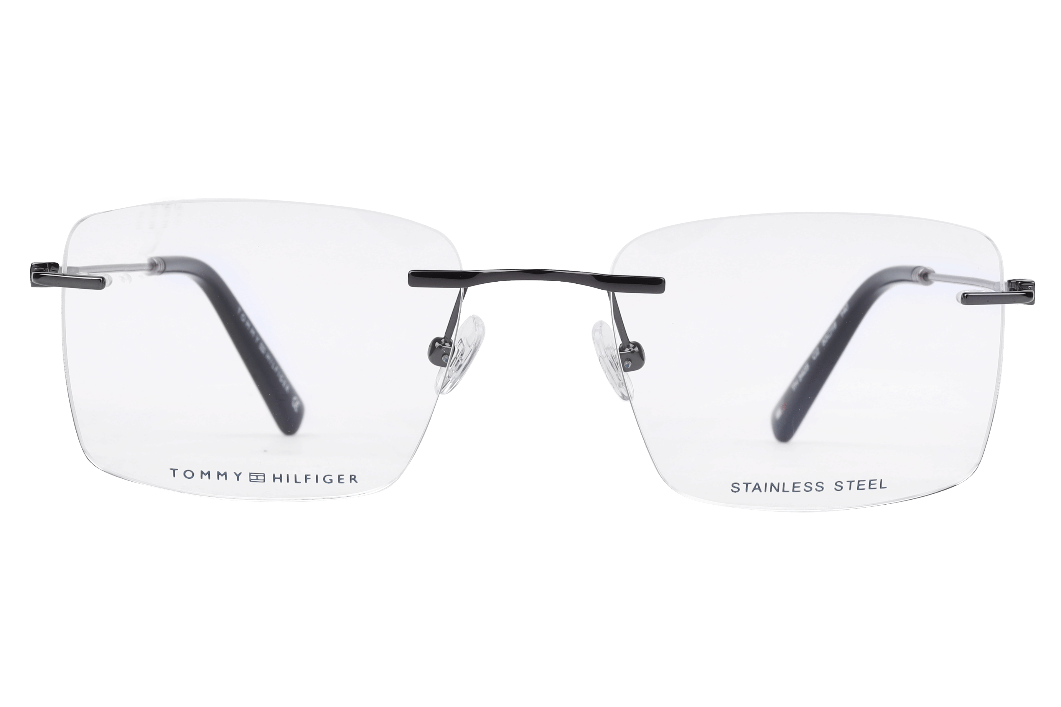 Tommy Hilfiger TH 5405 Frame Gun Metal Male RimLess Stainles Frame — Gun Metal frame — view 2