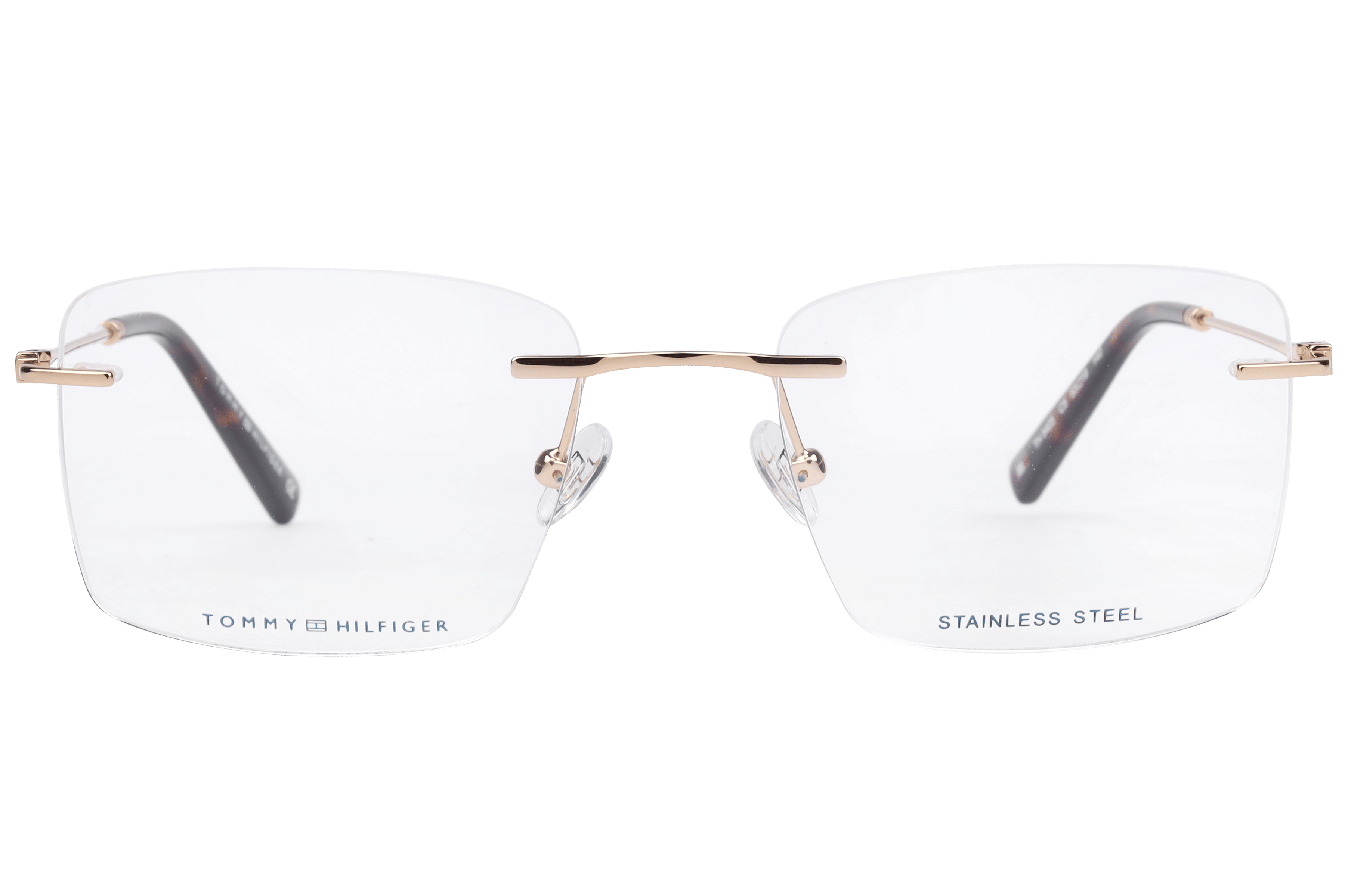 Tommy Hilfiger TH 5405 Frame Gold Male RimLess Stainless Ste Frame — Gold frame — view 2