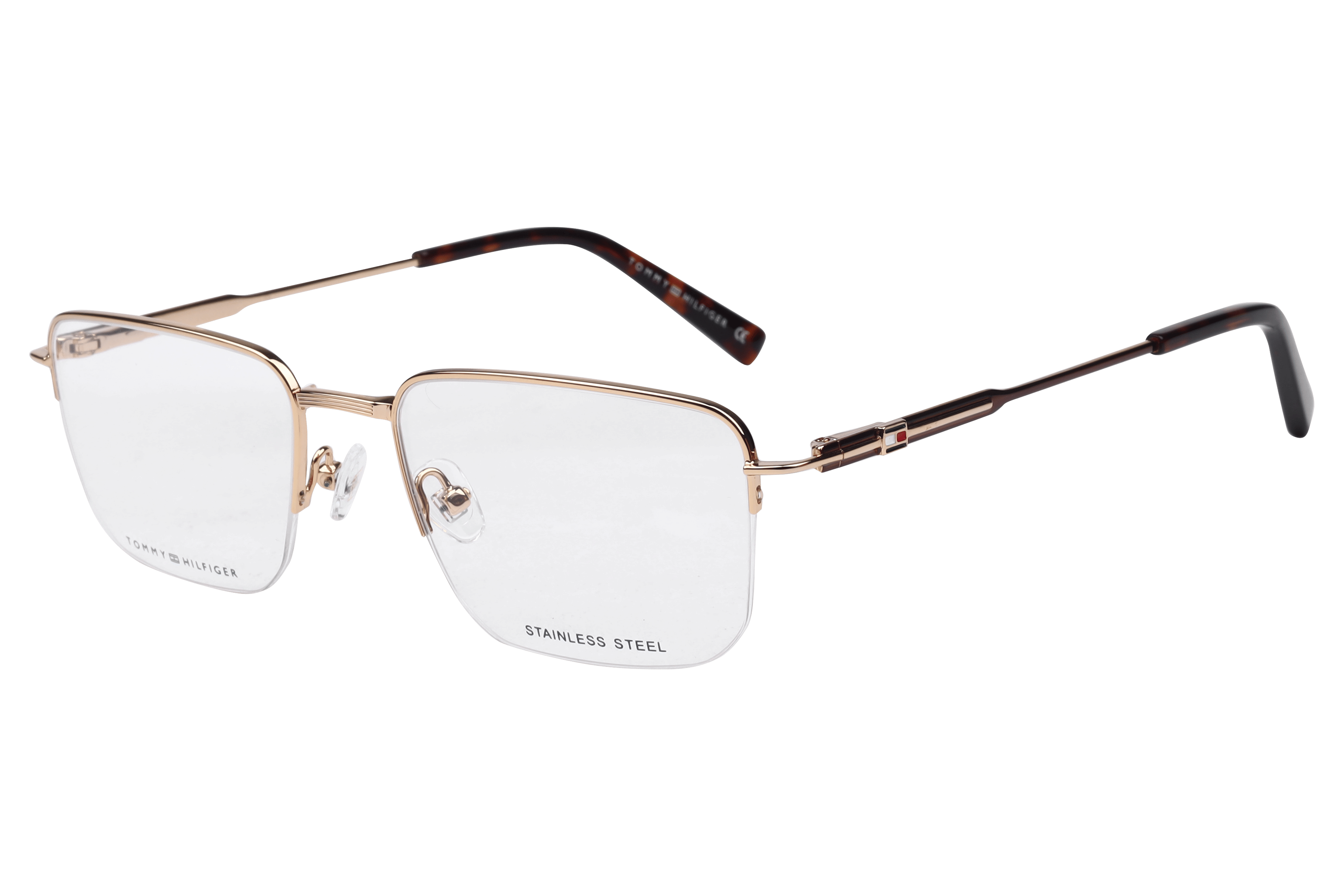 Tommy Hilfiger TH 5407 Frame Gold Male Supra Stainless Steel — Gold frame