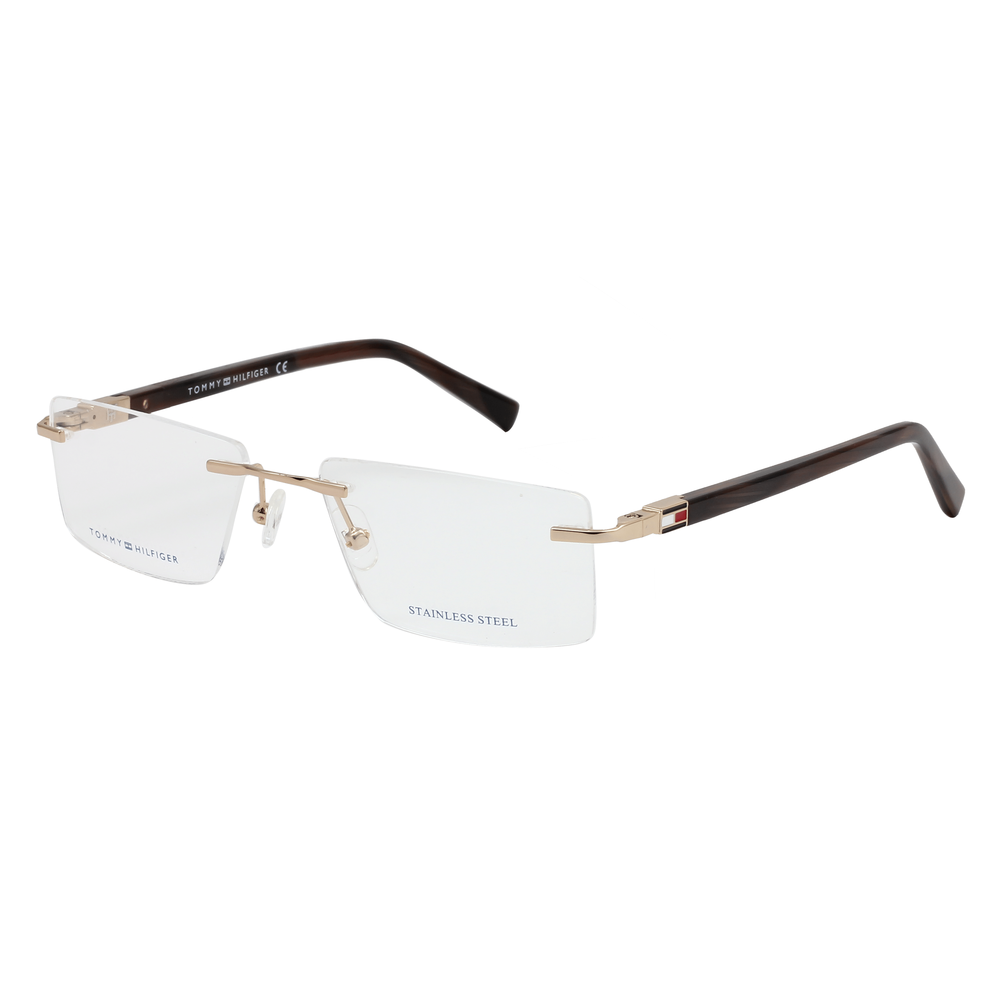 Tommy Hilfiger TH6195 Frame Gold Male RimLess Shell — Gold frame