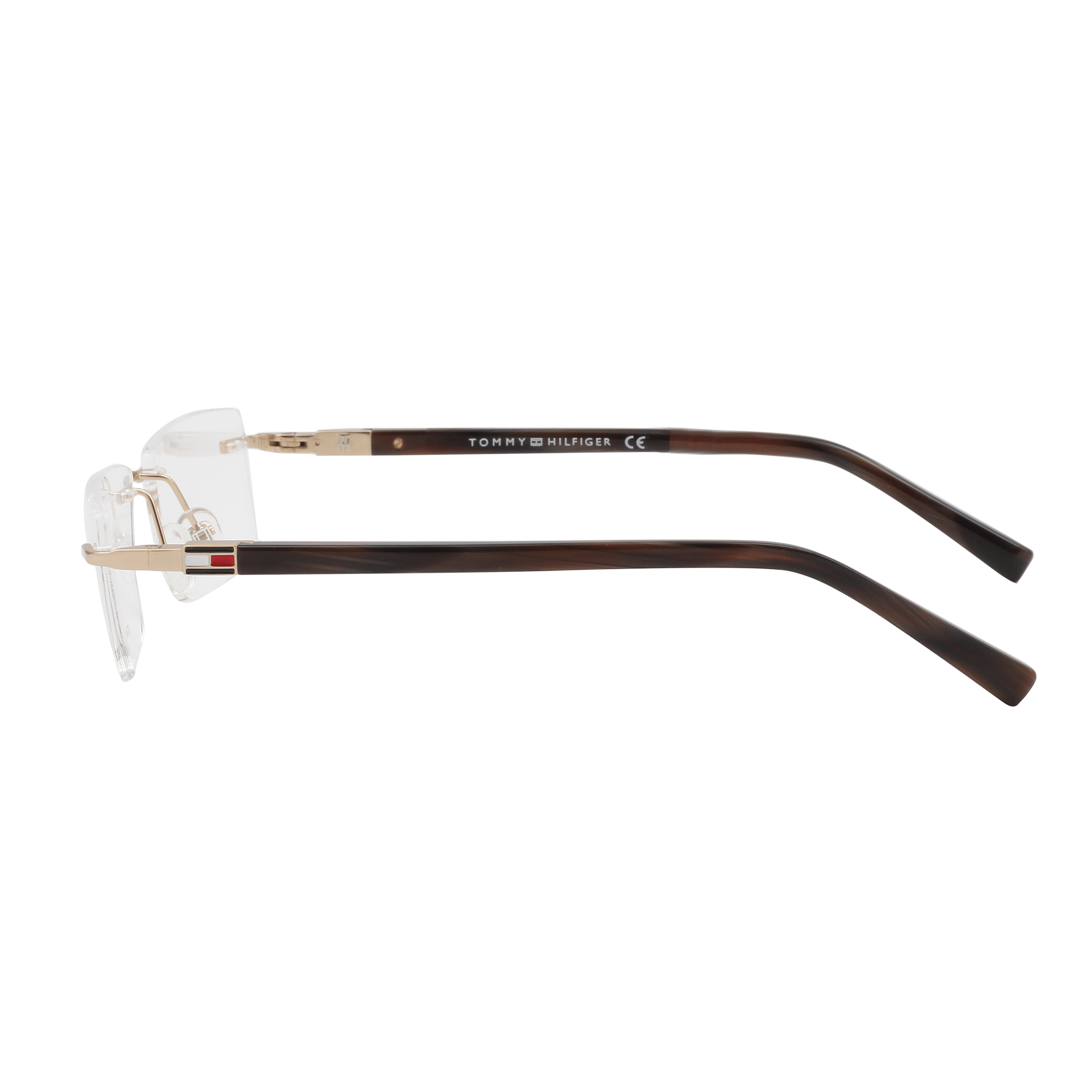 Tommy Hilfiger TH6195 Frame Gold Male RimLess Shell Frame — Gold frame — view 3