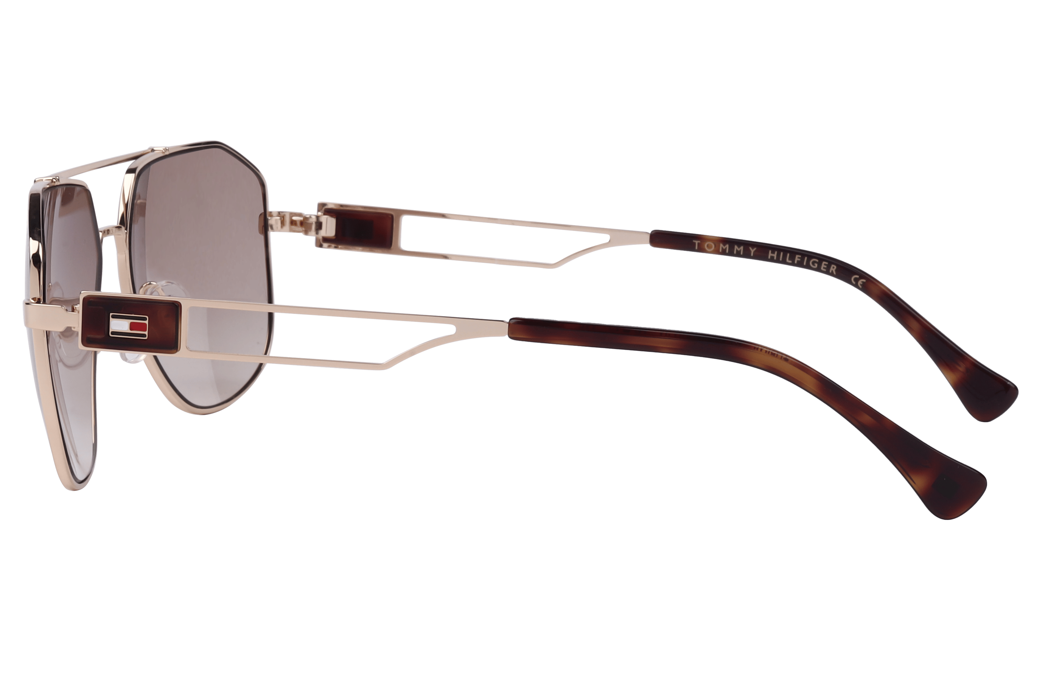 Tommy Hilfiger TH 2646 Sunglass Gold Male Full Metal Sunglass — Gold frame — view 3