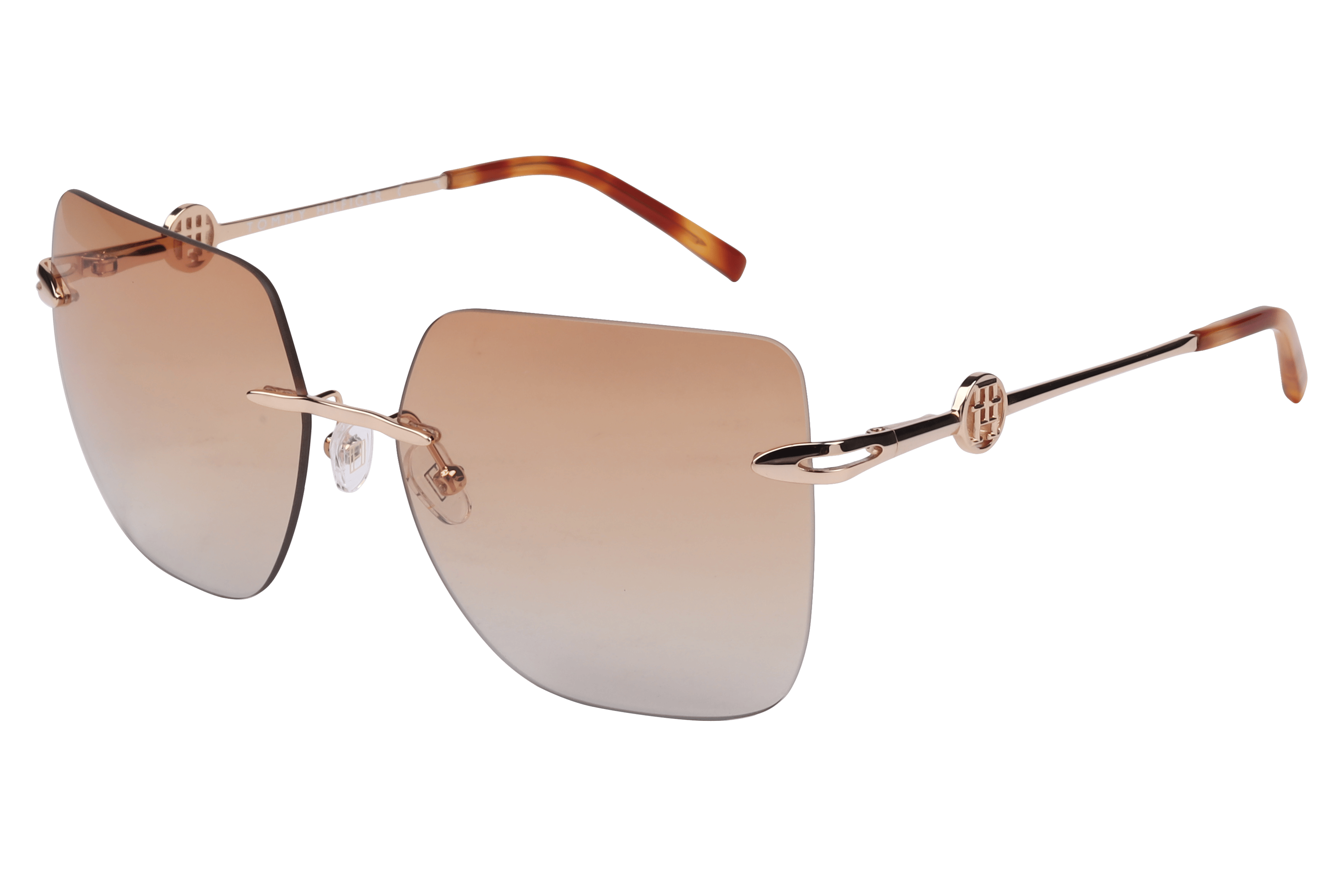 Tommy Hilfiger TH 2641 Sunglass Gold Female RimLess Metal — Gold frame