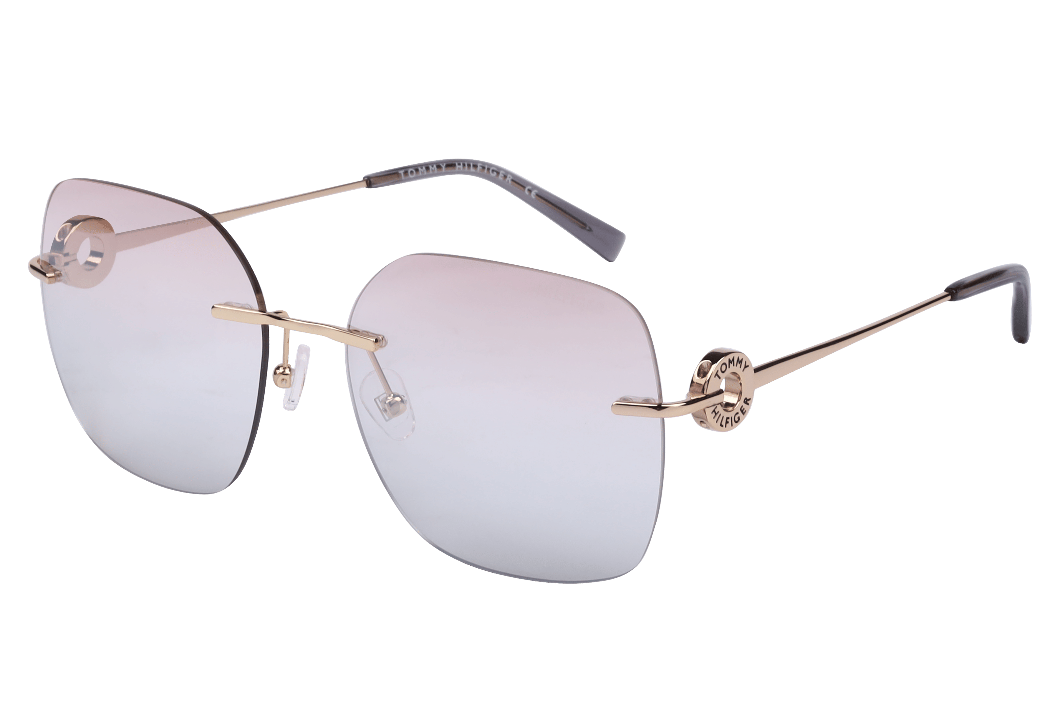 Tommy Hilfiger TH 2650 Sunglass Gold Female RimLess Metal — Gold frame