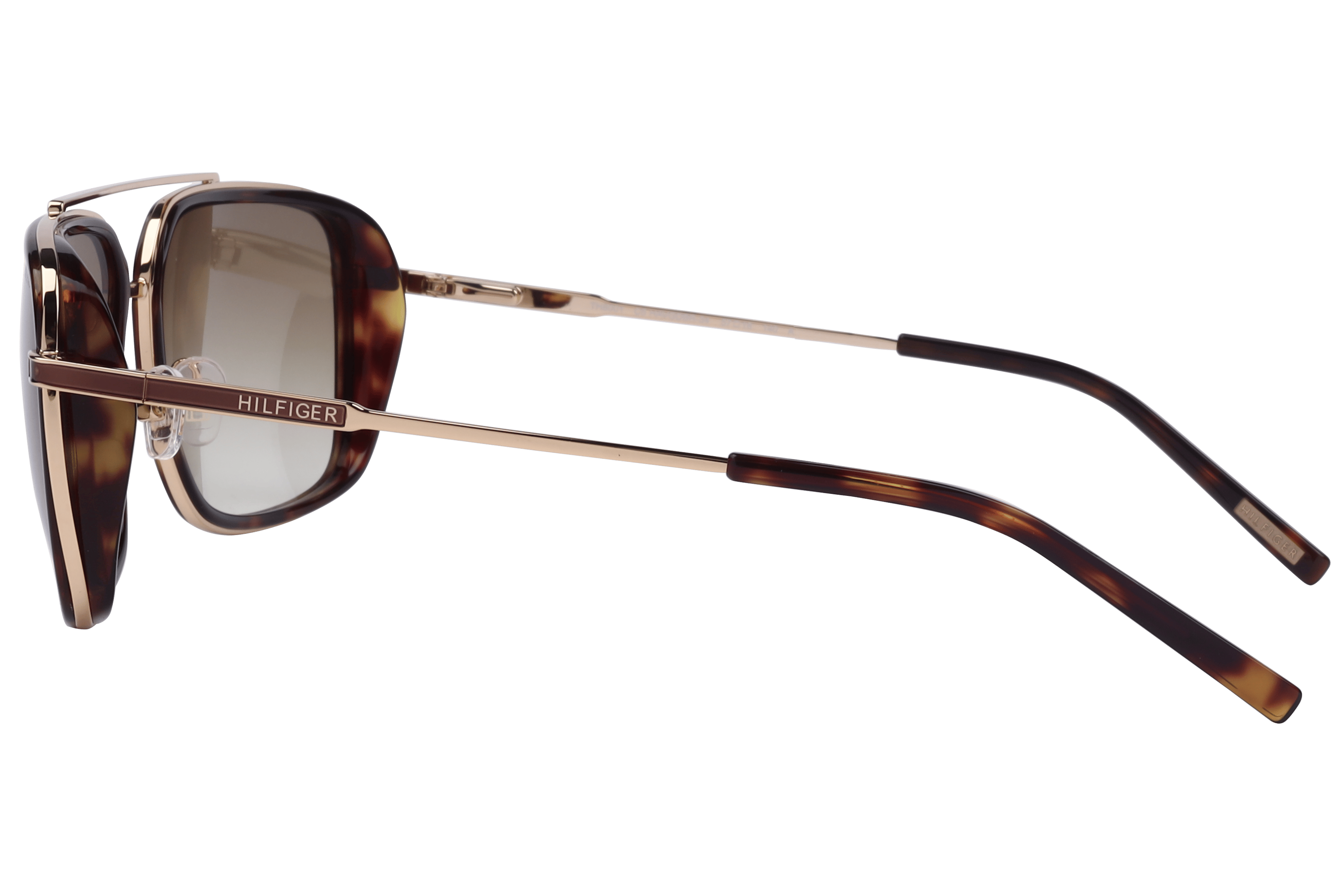 Tommy Hilfiger TH 8001 Sunglass Havana Male Full Metal Sunglass — Havana frame — view 3
