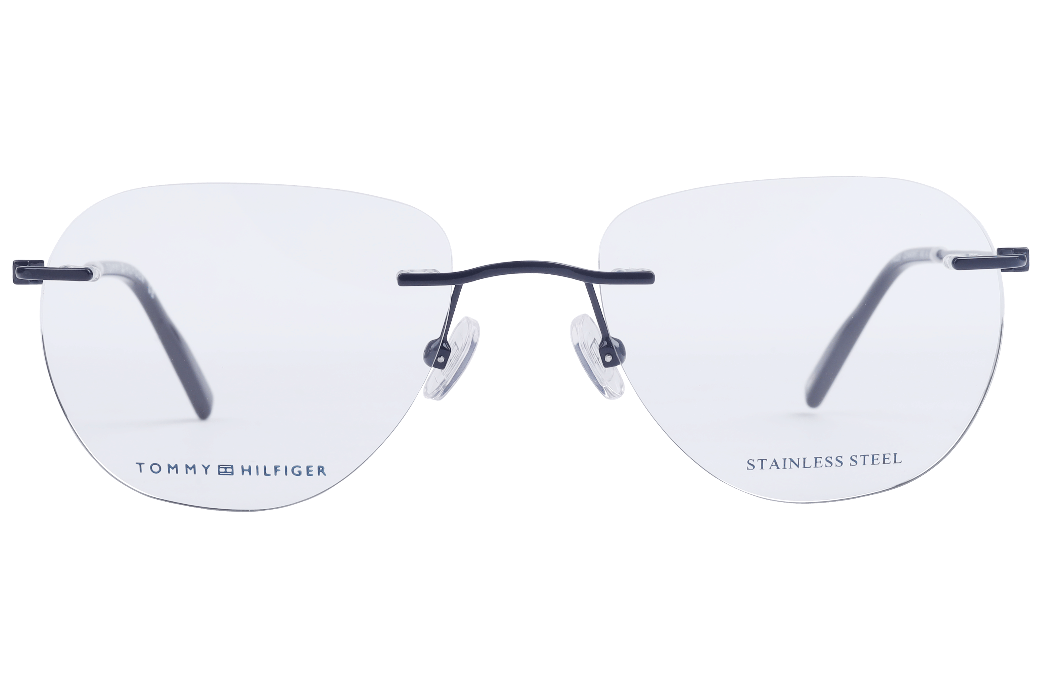 Tommy Hilfiger TH6329 Frame Blue Unisex RimLess Stainless St Frame — Blue frame — view 2
