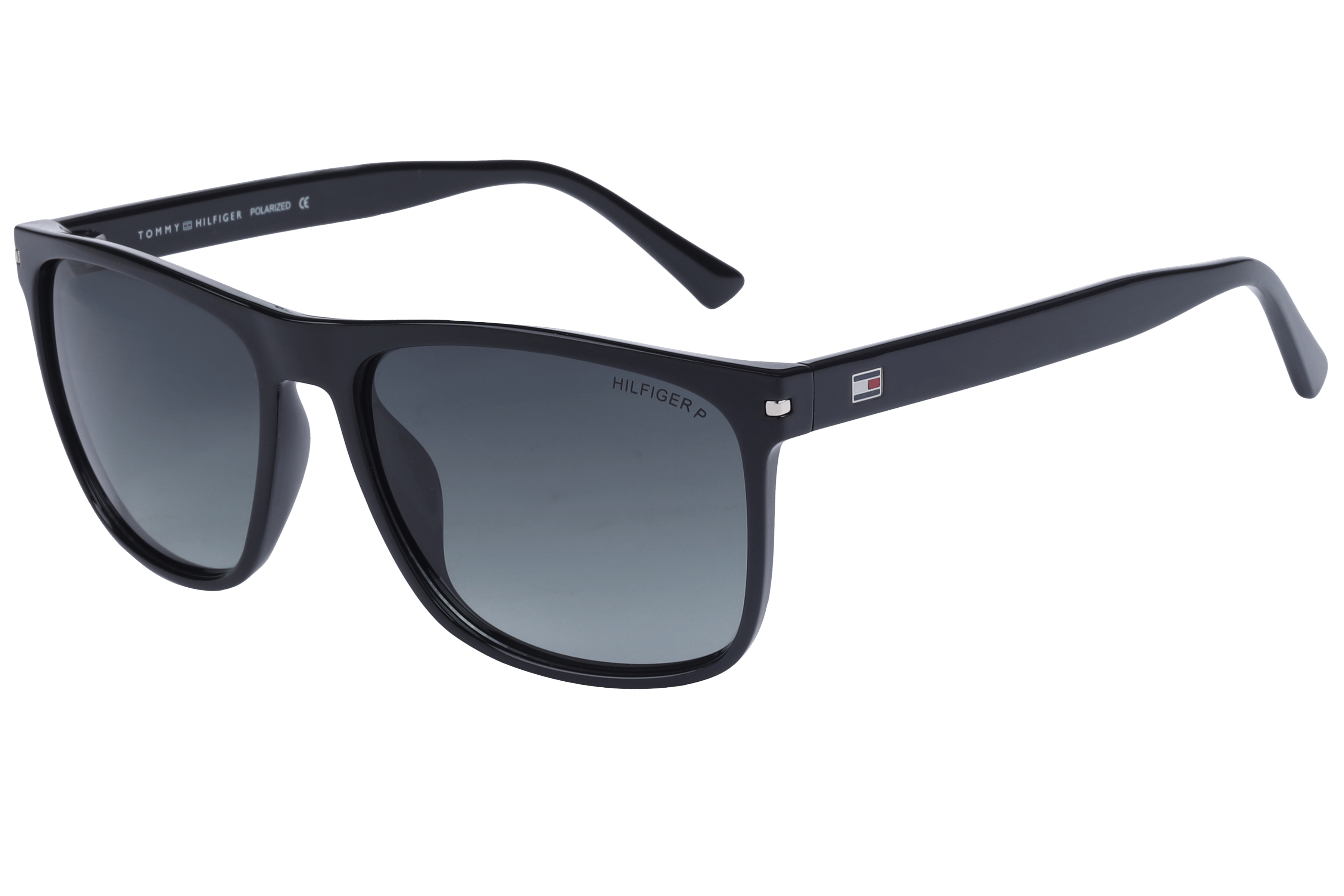 Tommy Hilfiger TH1581PL Sunglass Black Male Full Shell — Black frame