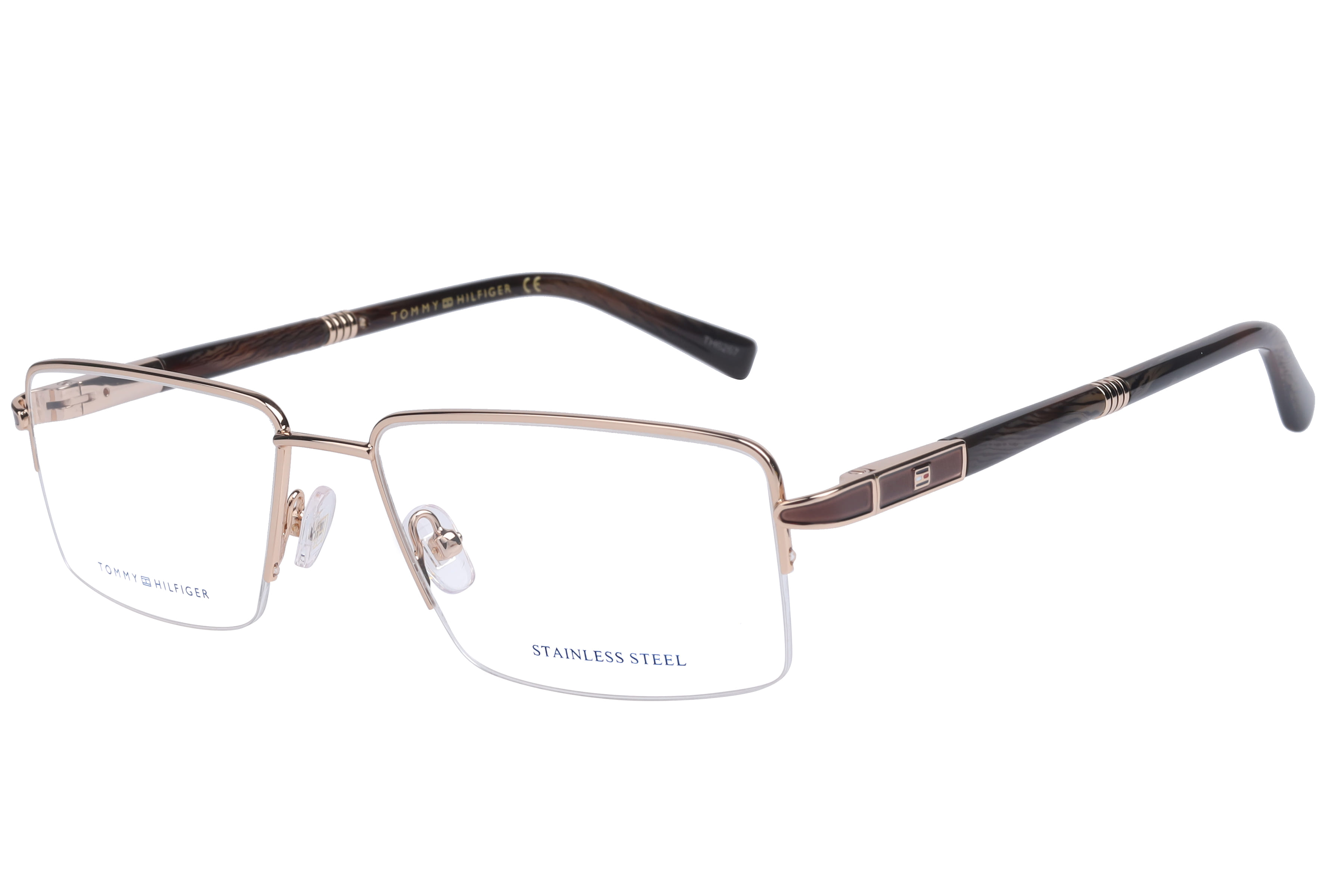 Tommy Hilfiger TH6355 Frame Gold Male Supra Shell Frame — Gold frame — view 1
