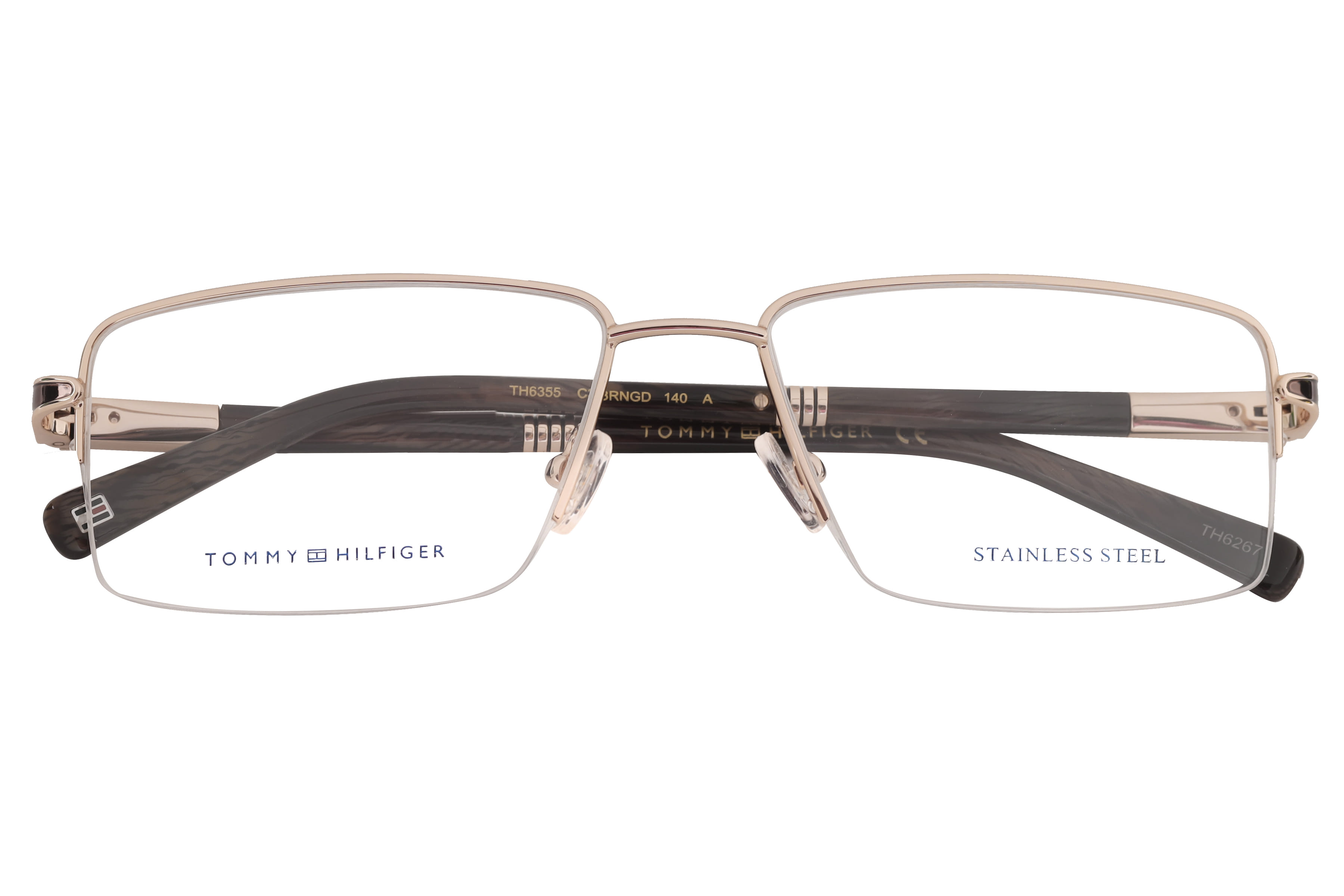 Tommy Hilfiger TH6355 Frame Gold Male Supra Shell Frame — Gold frame — view 4