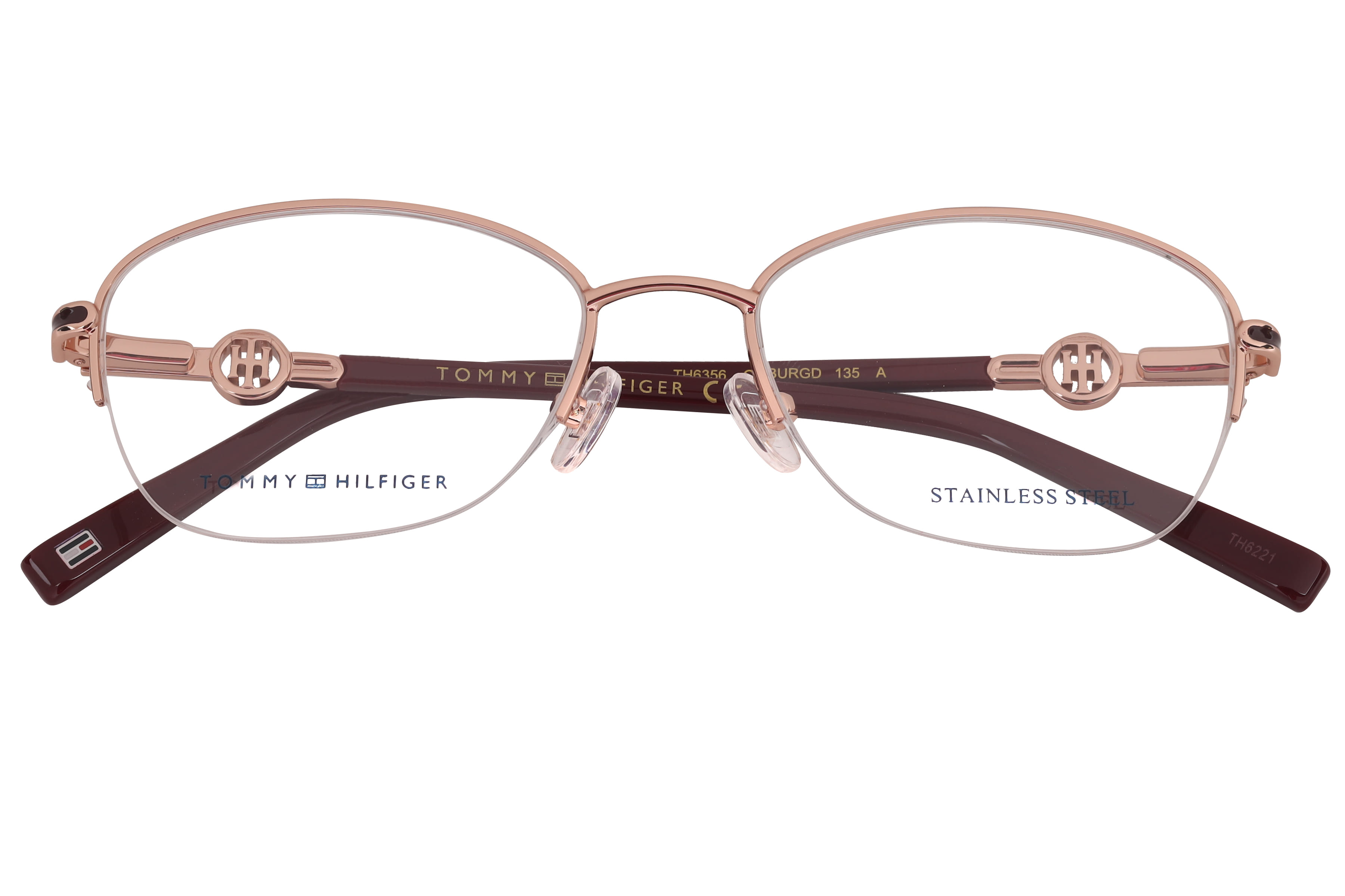 Tommy Hilfiger TH6356 Frame Brown Female Supra Stainless Ste Frame — Brown frame — view 3