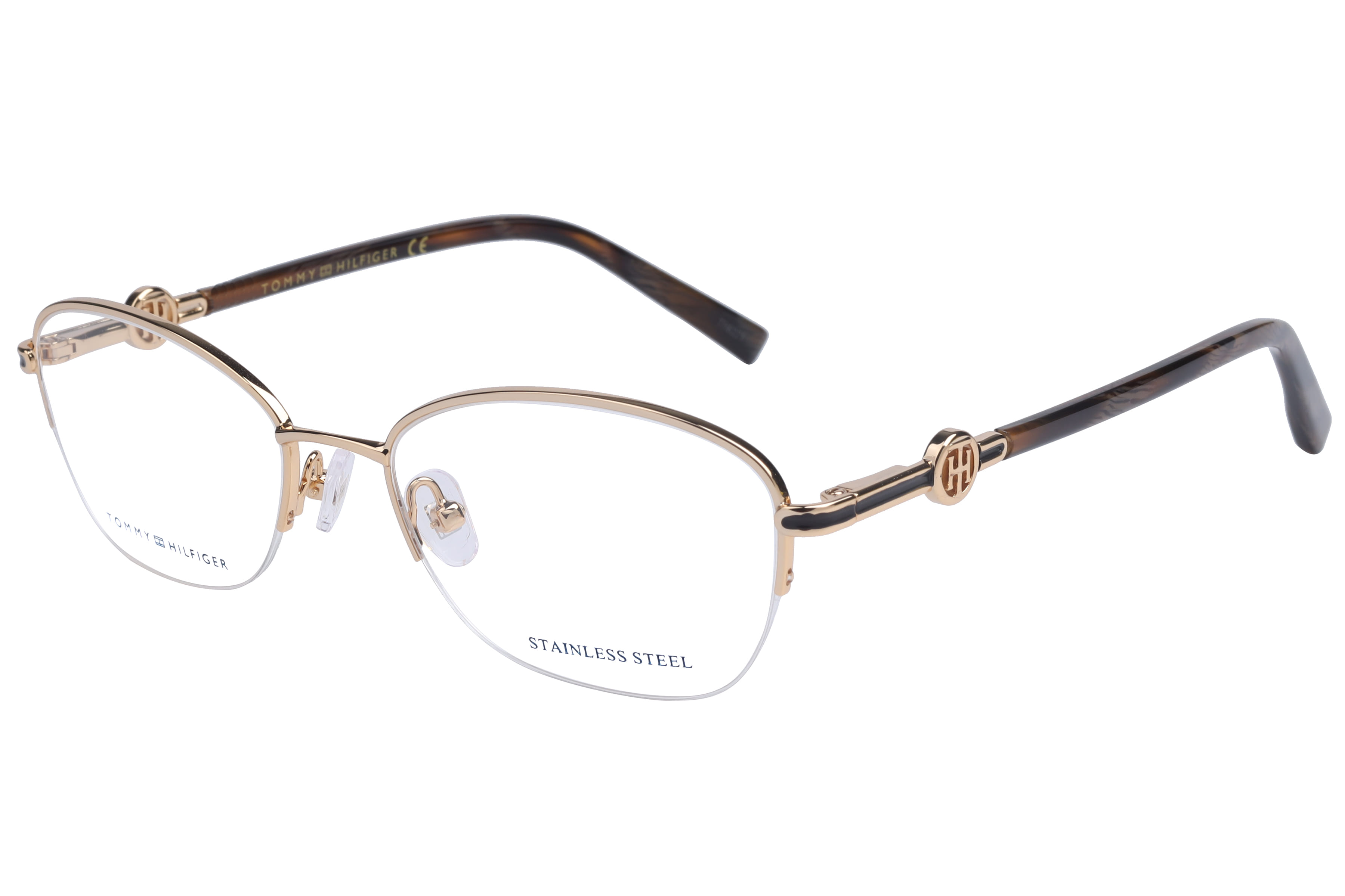 Tommy Hilfiger TH6356 Frame Gold Female Supra Stainless Stee Frame — Gold frame — view 1
