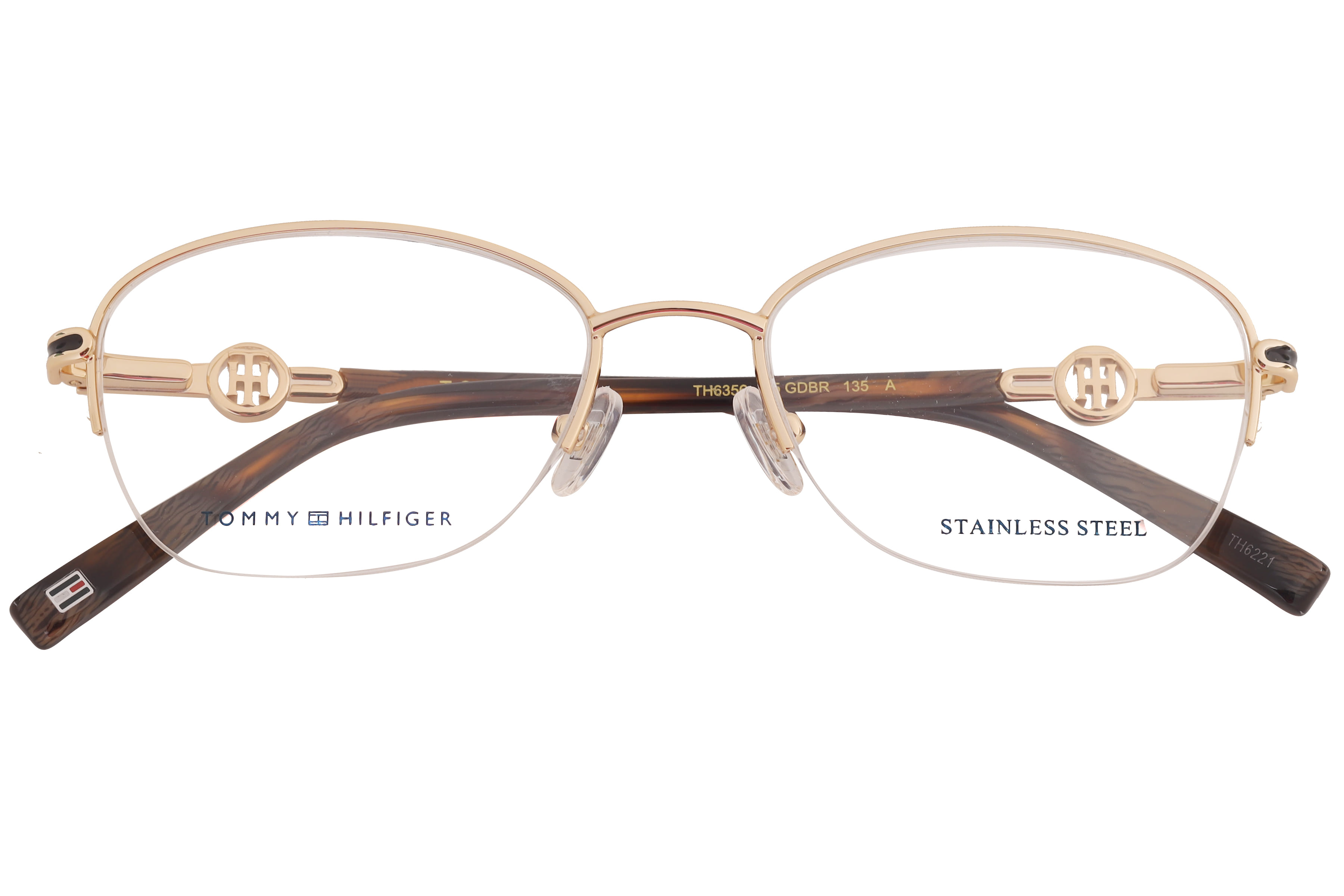 Tommy Hilfiger TH6356 Frame Gold Female Supra Stainless Stee Frame — Gold frame — view 4