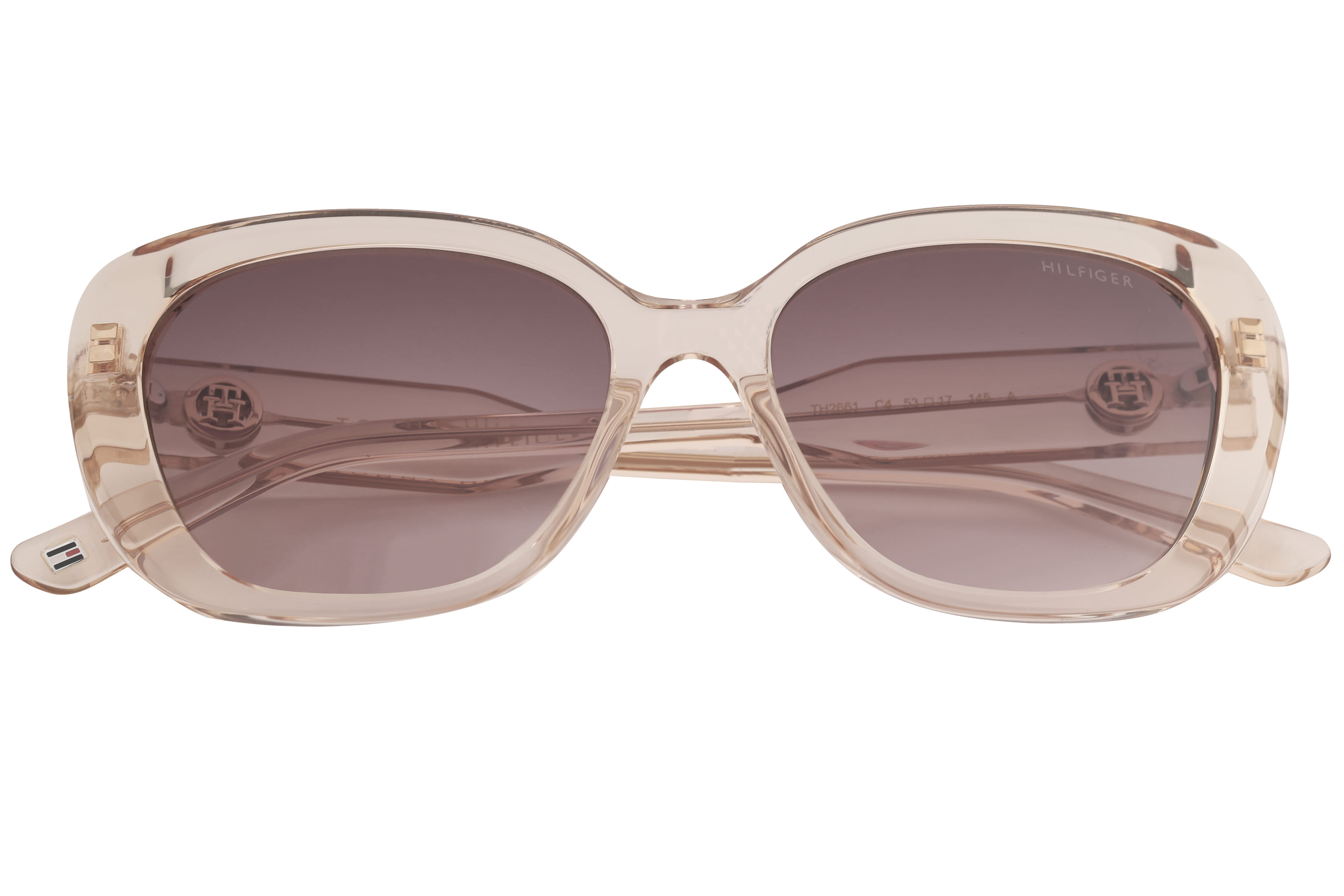 TOMMY HILFIGER TH2661 C4 TH2661 Sunglass Transparent Brown F Sunglass — Transparent Brown frame — view 4