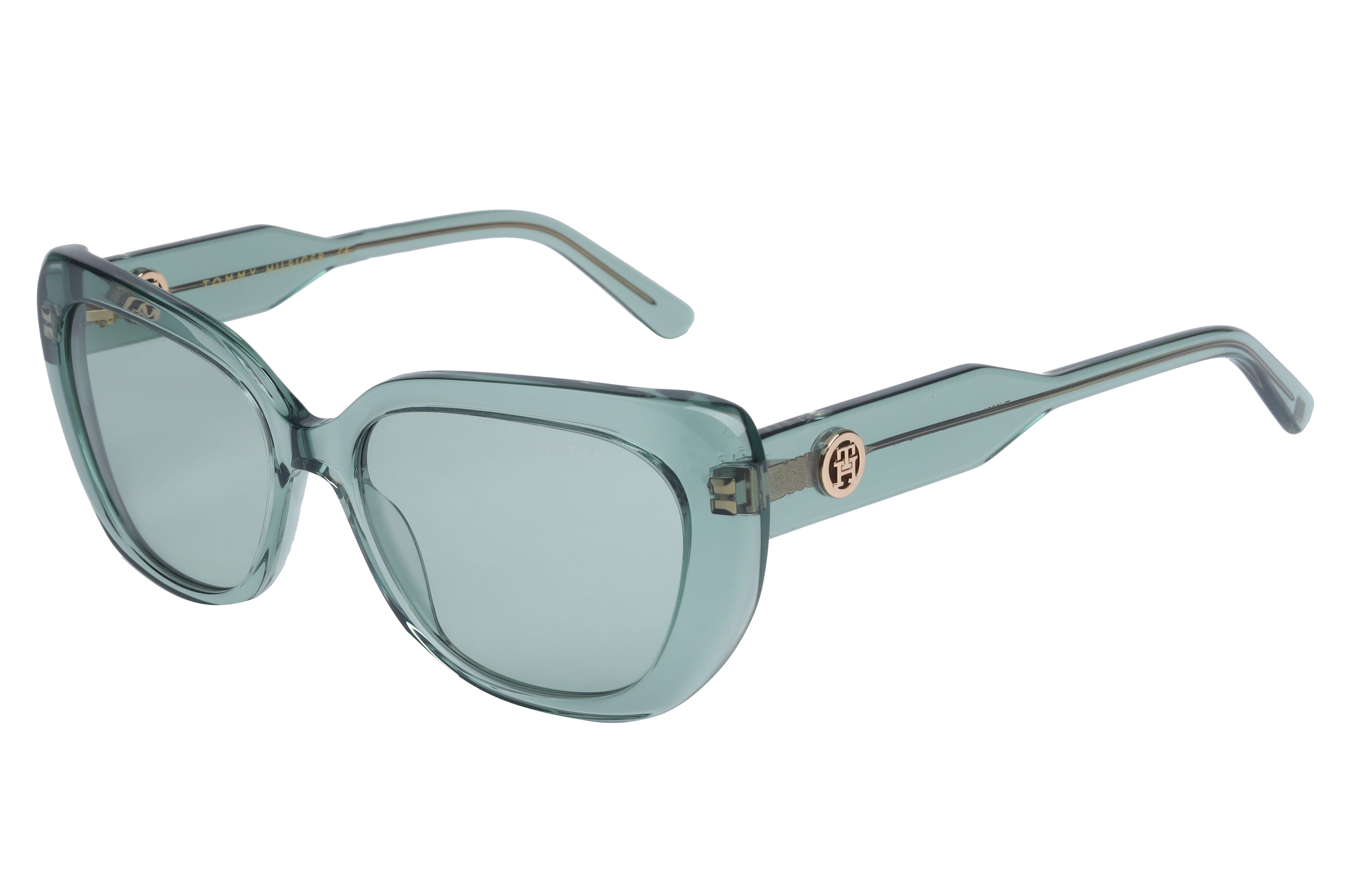 Tommy Hilfiger TH2661 Sunglass Transparent Green Female Full Sunglass — Transparent Green frame — view 1