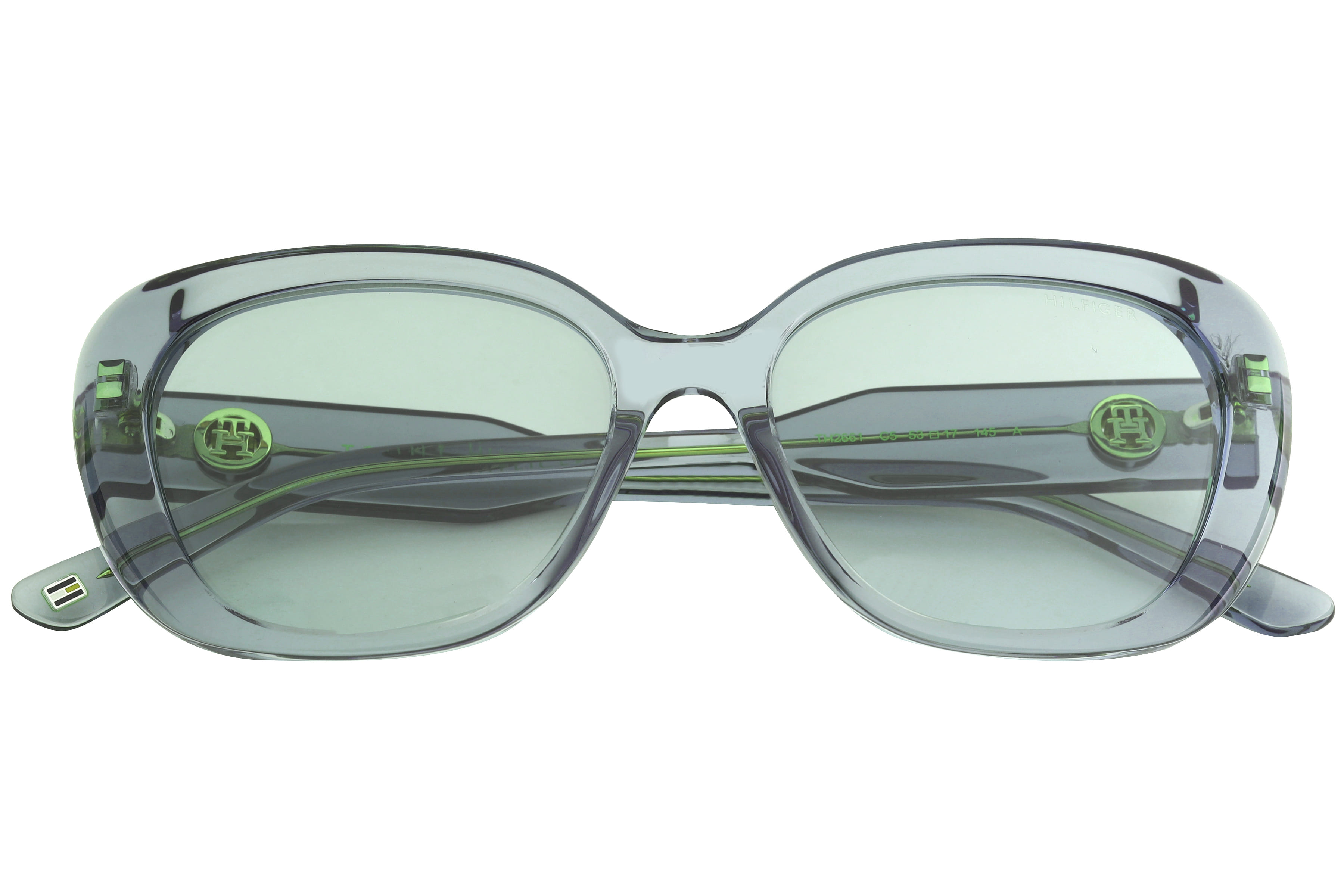Tommy Hilfiger TH2661 Sunglass Transparent Green Female Full Sunglass — Transparent Green frame — view 3