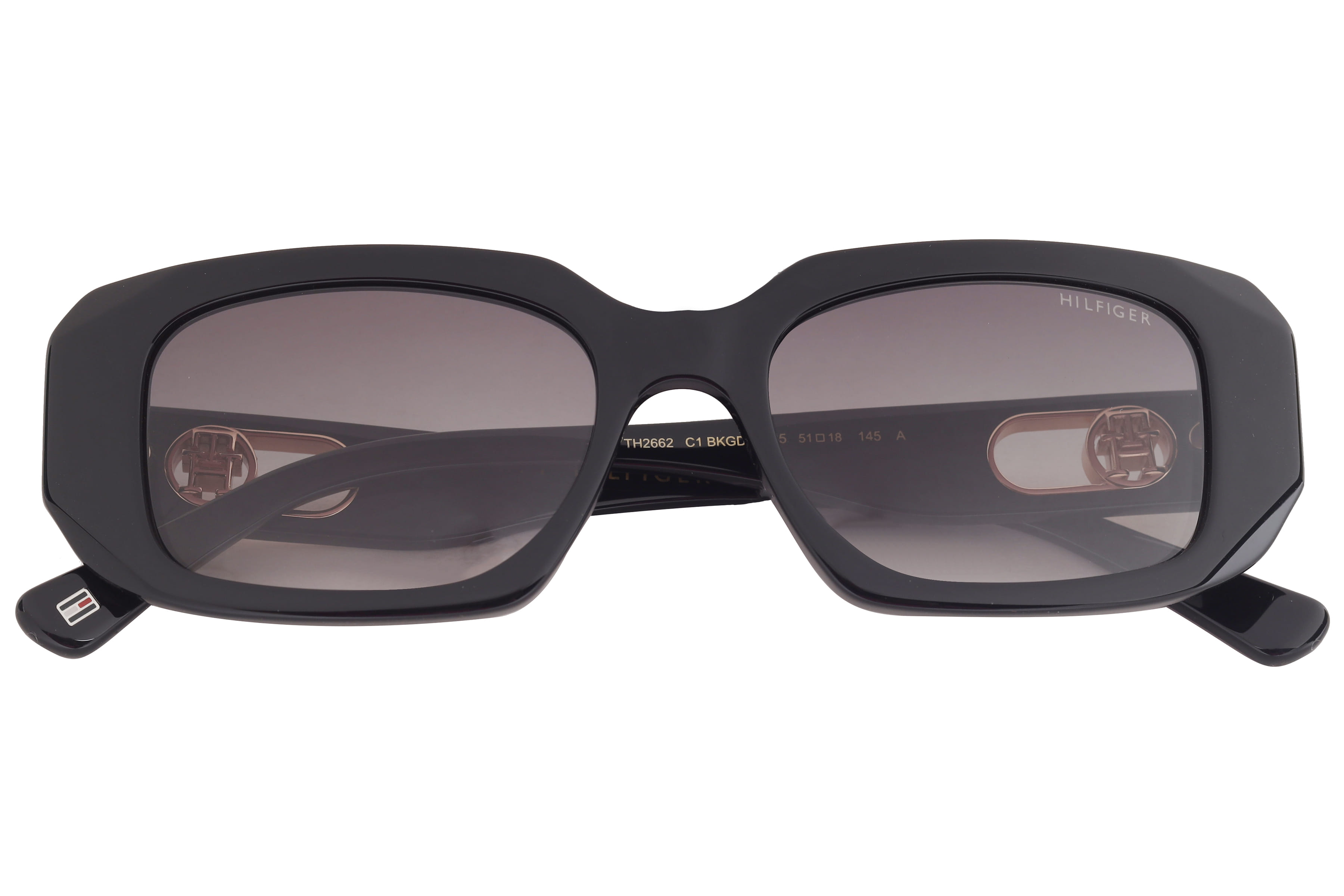 Tommy Hilfiger TH2662 Sunglass Black Female Full Shell Sunglass — Black frame — view 4
