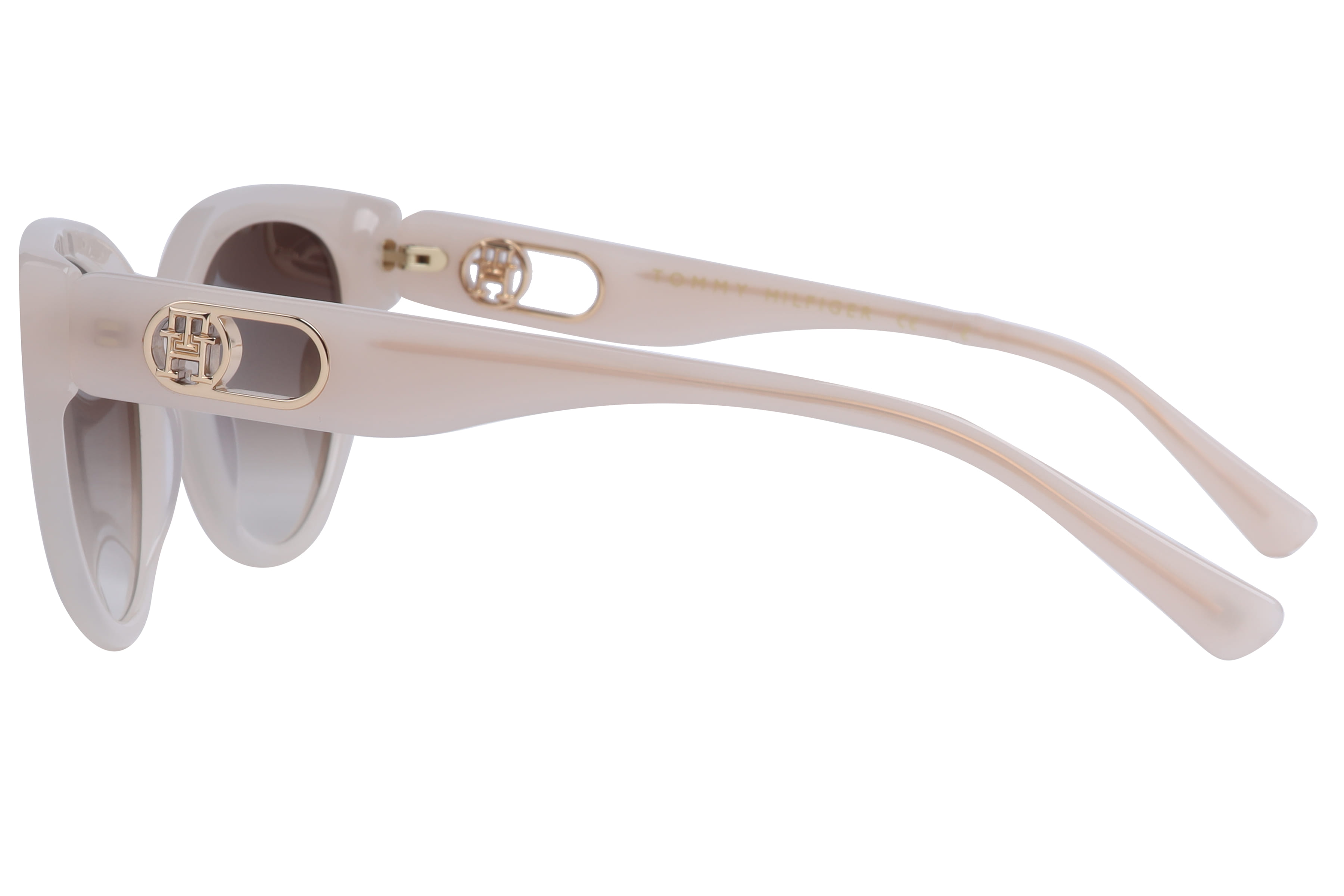 Tommy Hilfiger TH2663 Sunglass Beige Female Full Shell Sunglass — Beige frame — view 3