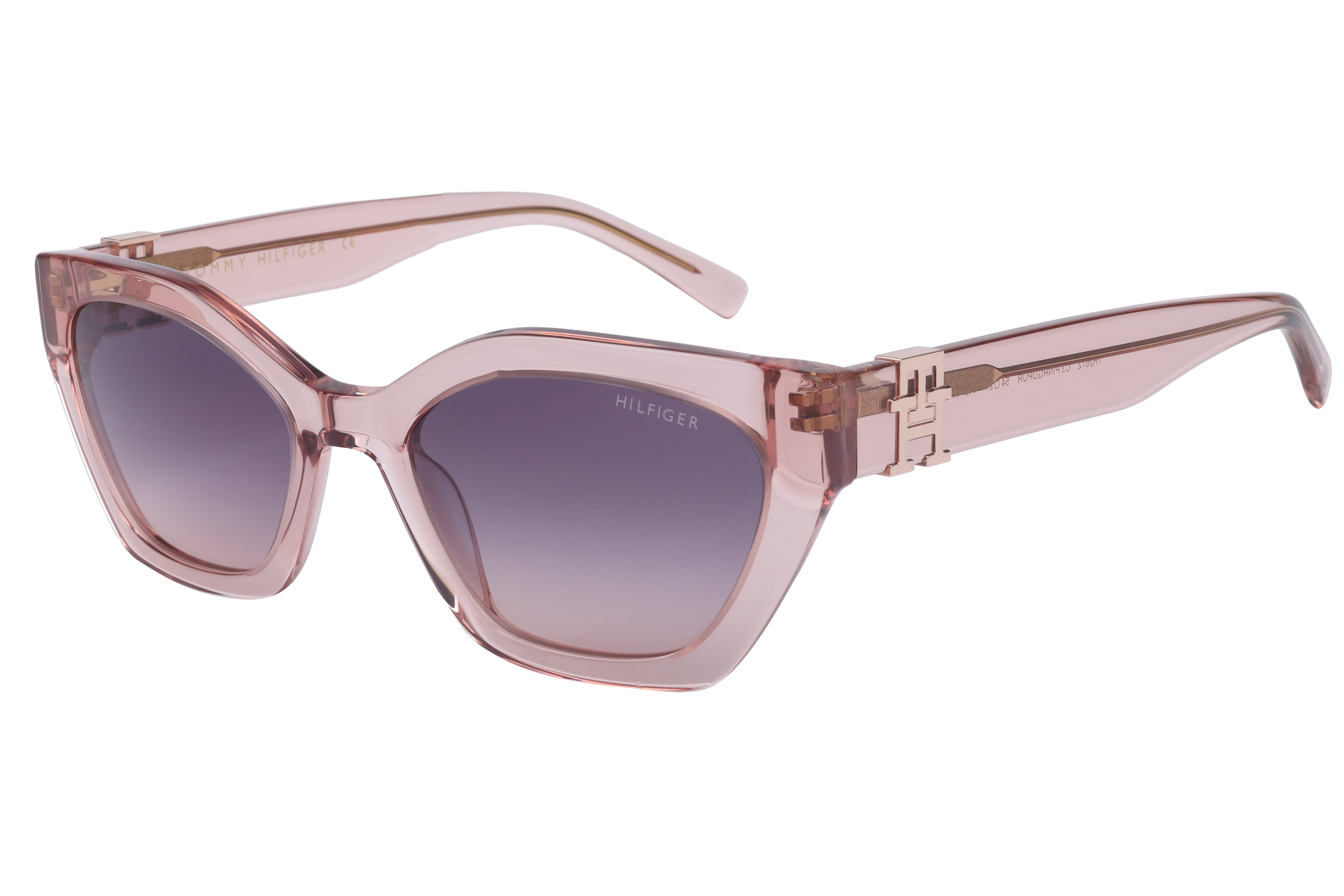 Tommy Hilfiger TH2672 Sunglass Transparent Pink Female Full Sunglass — Transparent Pink frame — view 1