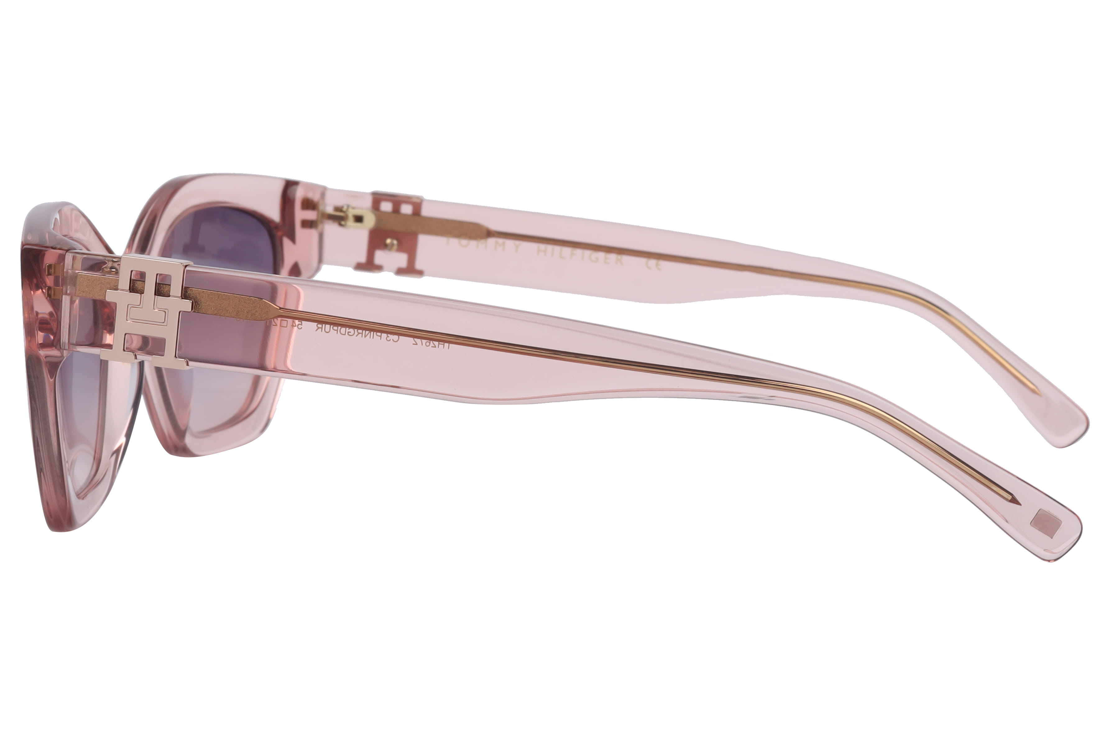 Tommy Hilfiger TH2672 Sunglass Transparent Pink Female Full Sunglass — Transparent Pink frame — view 3