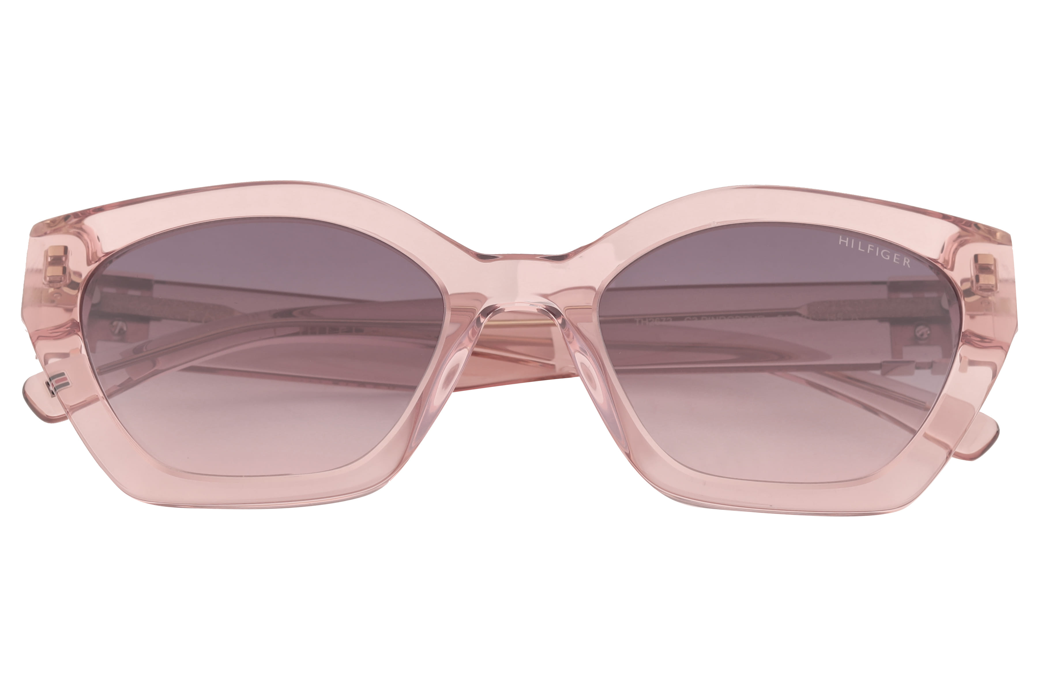 Tommy Hilfiger TH2672 Sunglass Transparent Pink Female Full Sunglass — Transparent Pink frame — view 4