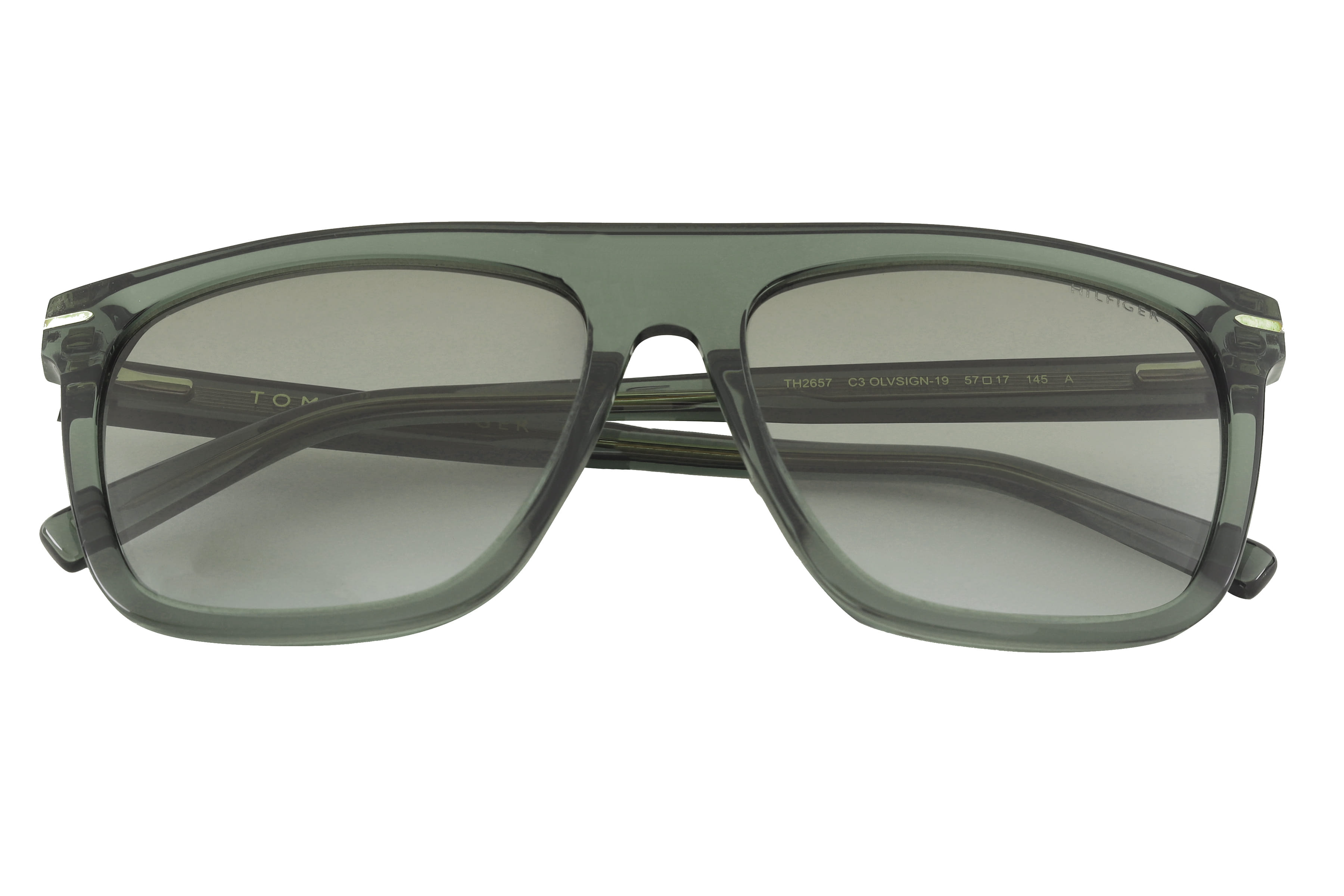 Tommy Hilfiger TH2657 Sunglass Transparent Green Male Full S Sunglass — Transparent Green frame — view 4