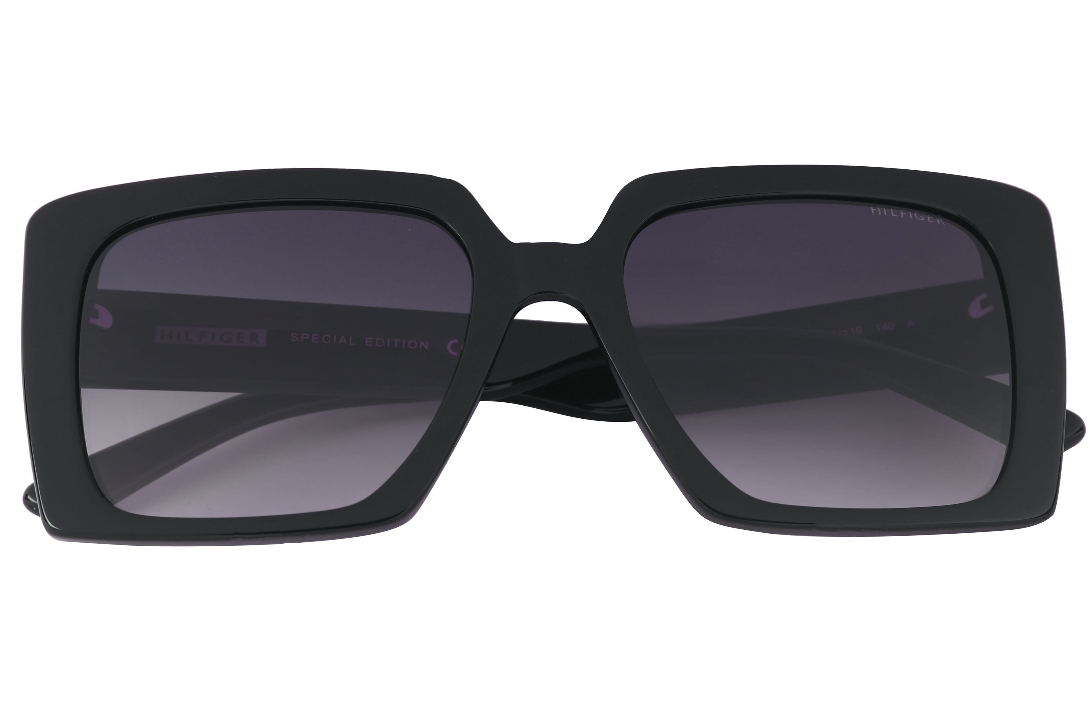 Tommy Hilfiger TH8002 Sunglass Black Female Full Shell Sunglass — Black frame — view 4